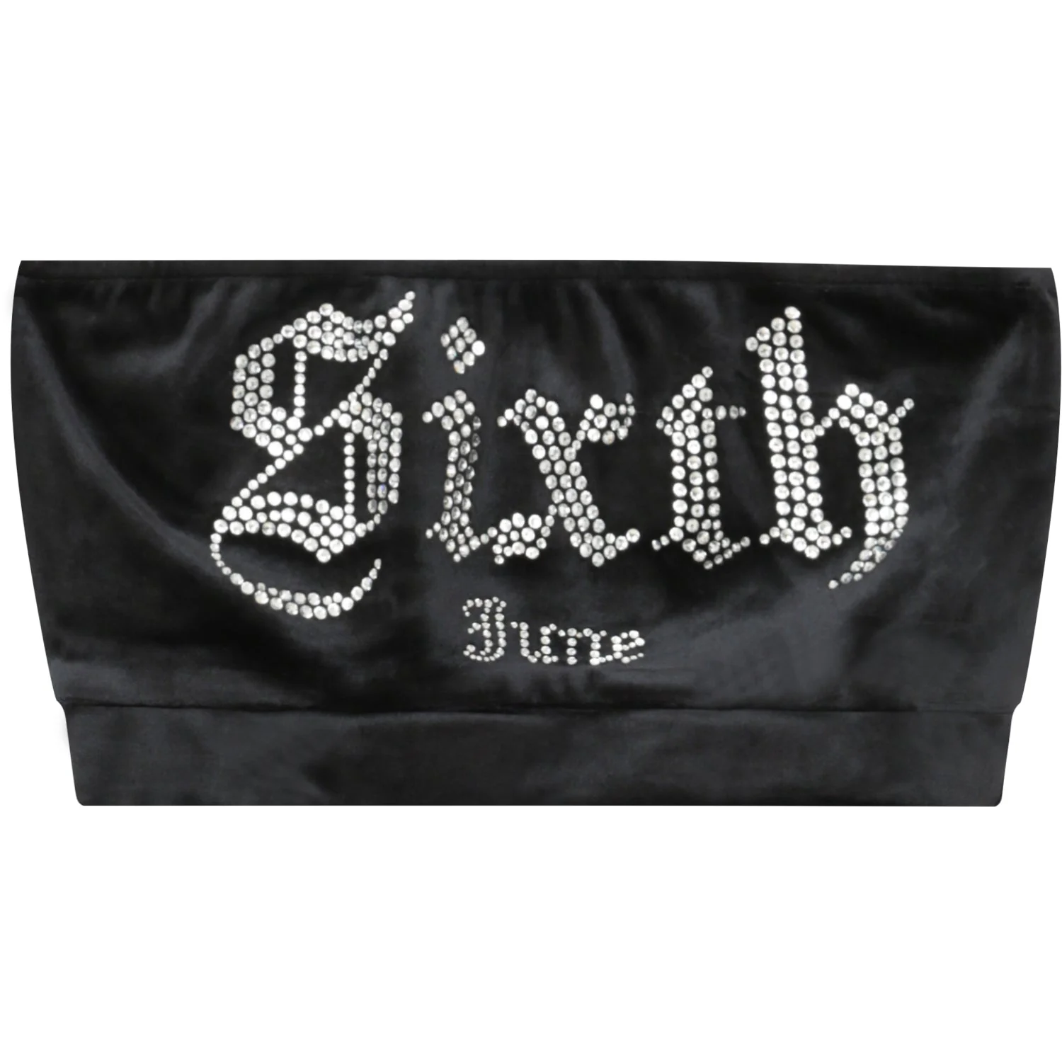 Bandeau velours strass Noir - Image 2