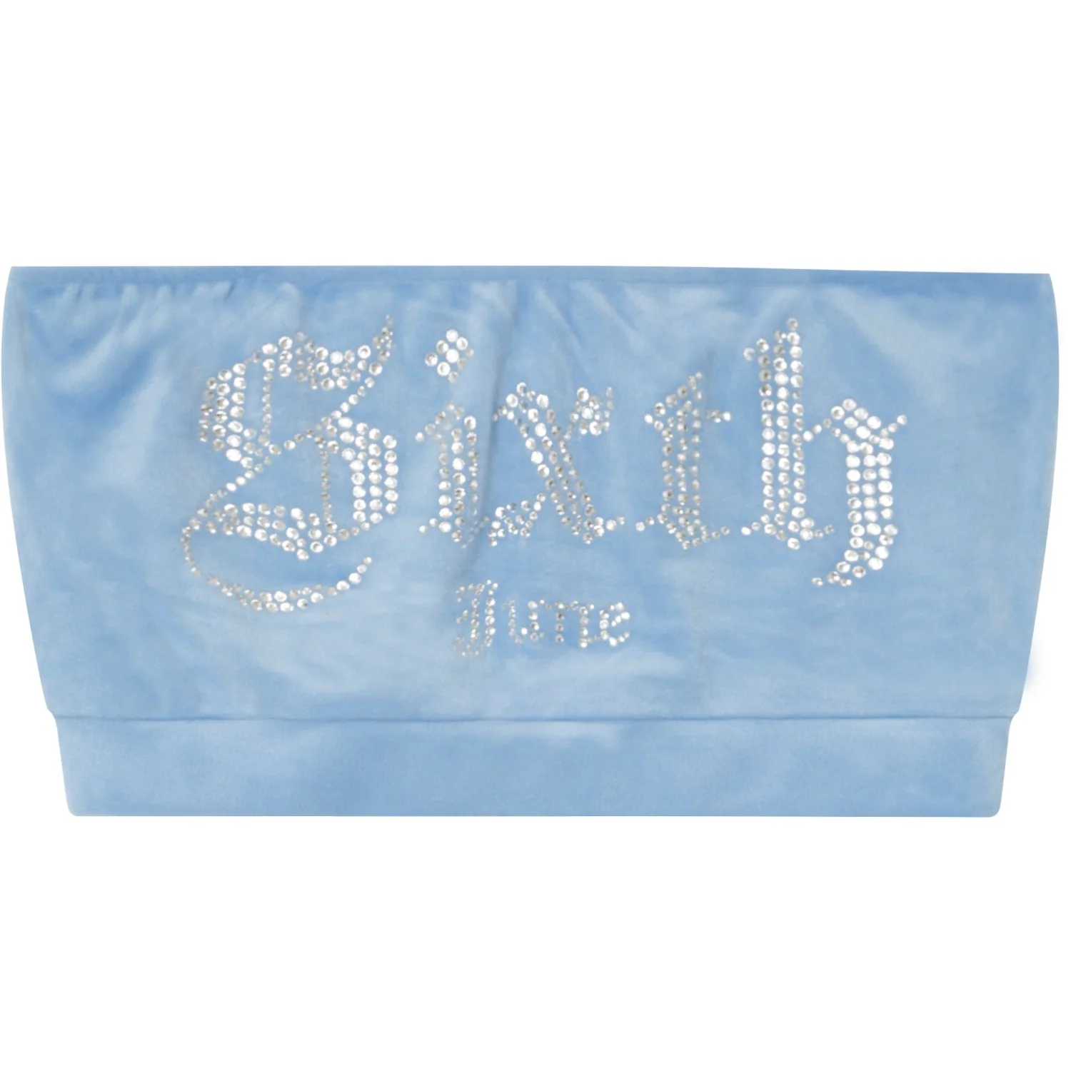 Bandeau velours strass Bleu - Image 2