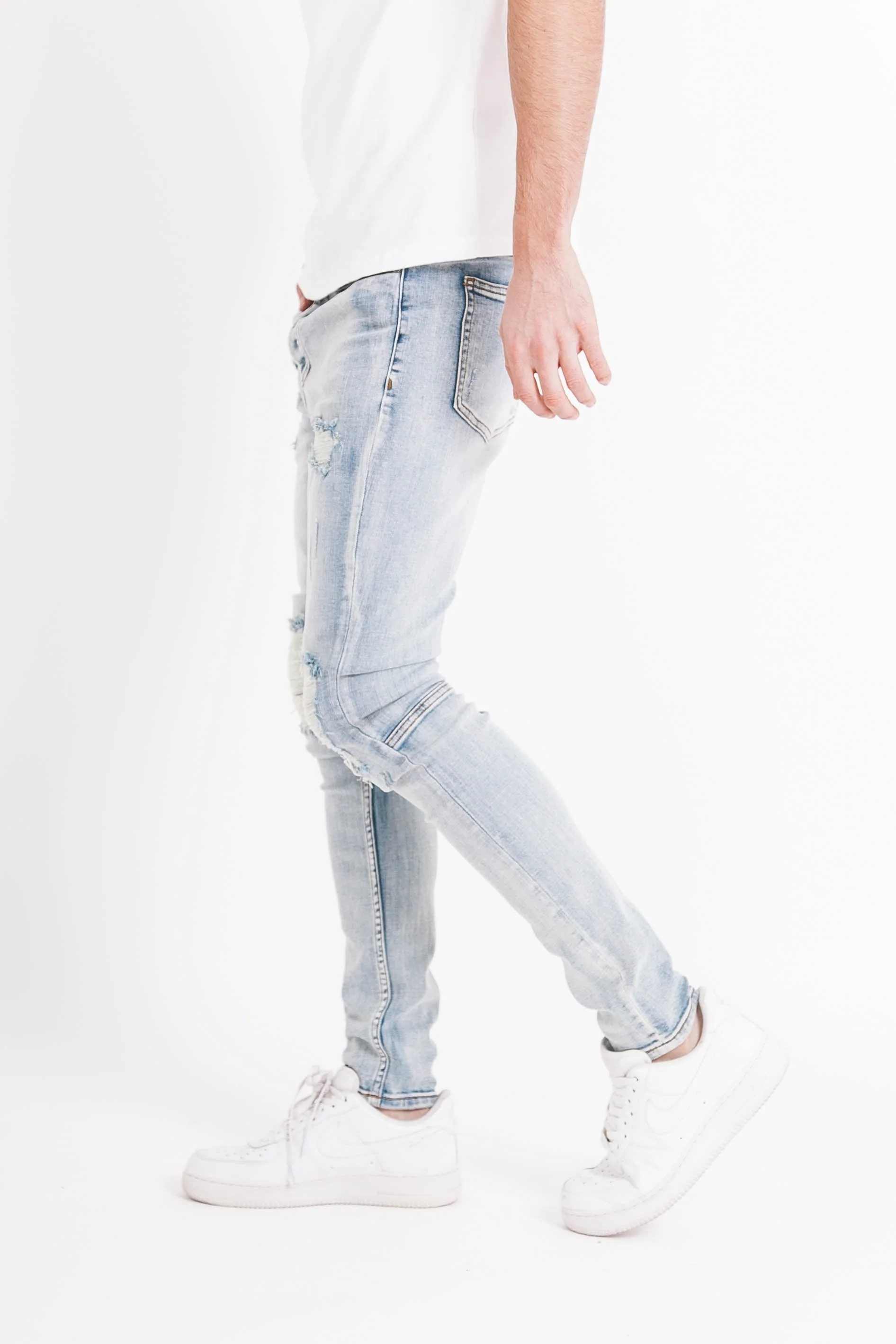 Jean déchiré Bleu - Image 4