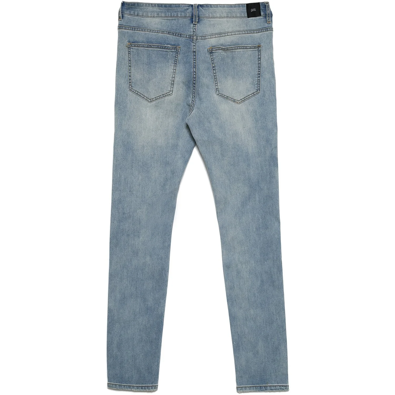 Jean empiècements tartan Bleu - Image 7