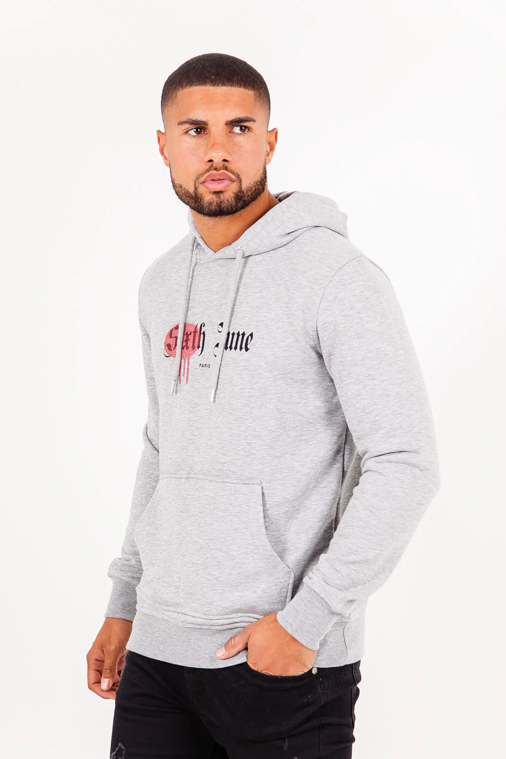 Sweatshirt district Paris gris - Image 3