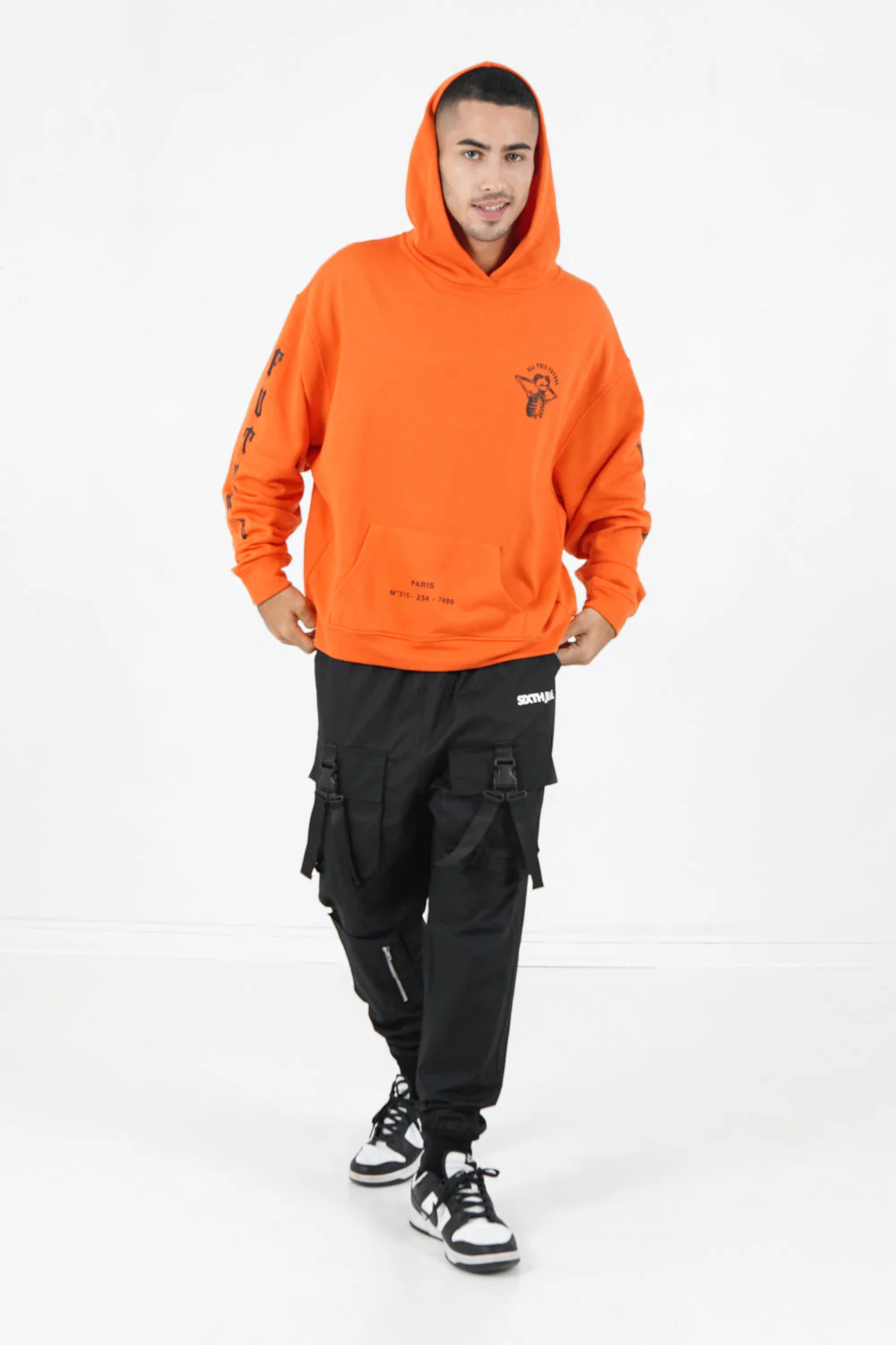Cargo boucles poches logo Noir - Image 2