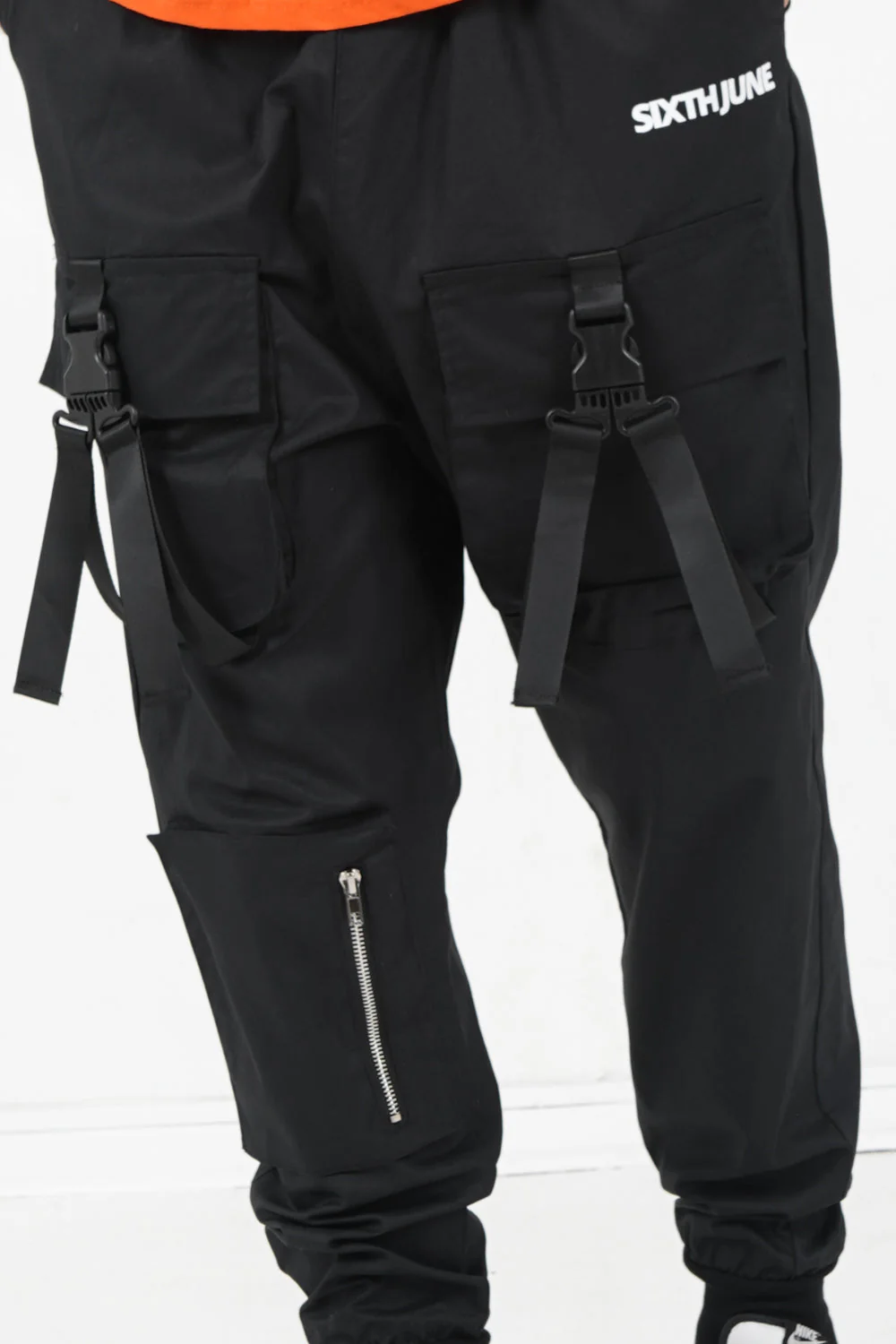 Cargo boucles poches logo Noir - Image 3