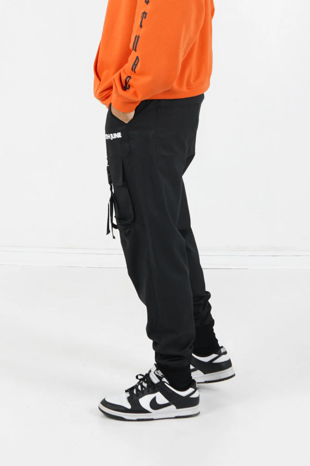 Cargo boucles poches logo Noir - Image 4
