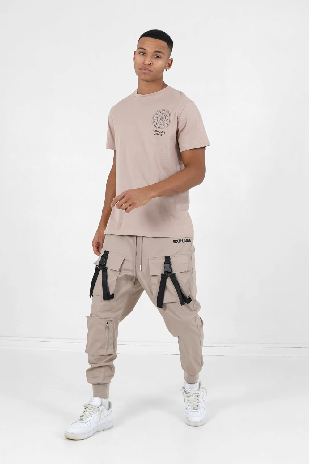 Cargo boucles poches logo Beige foncé - Image 2