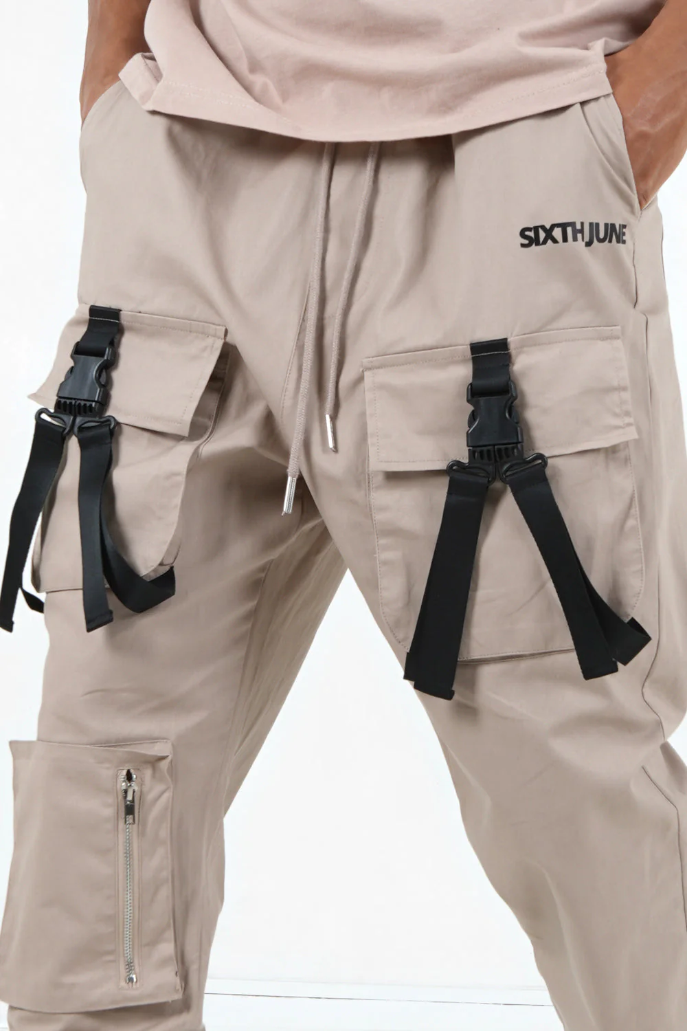 Cargo boucles poches logo Beige foncé - Image 3