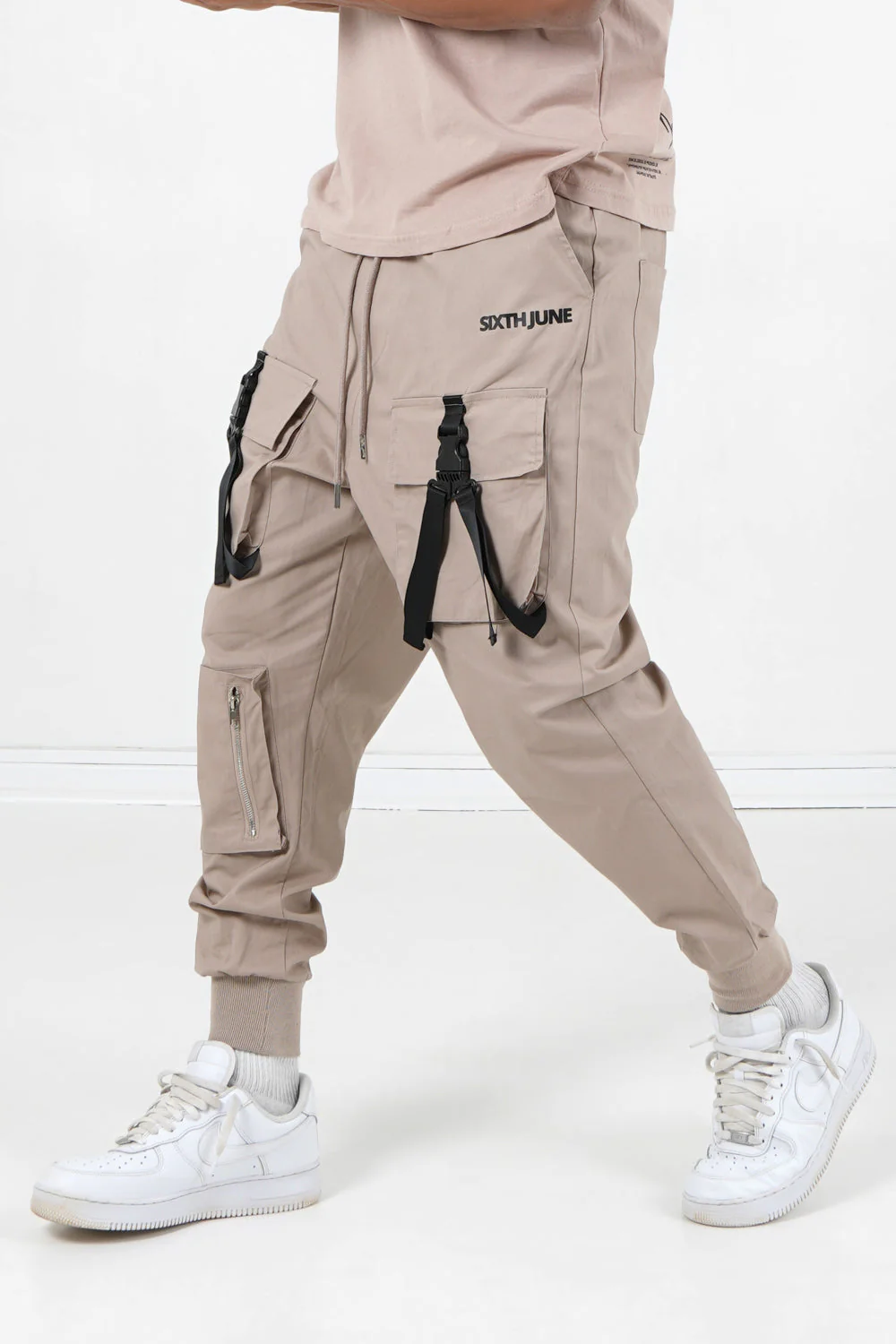 Cargo boucles poches logo Beige foncé - Image 4