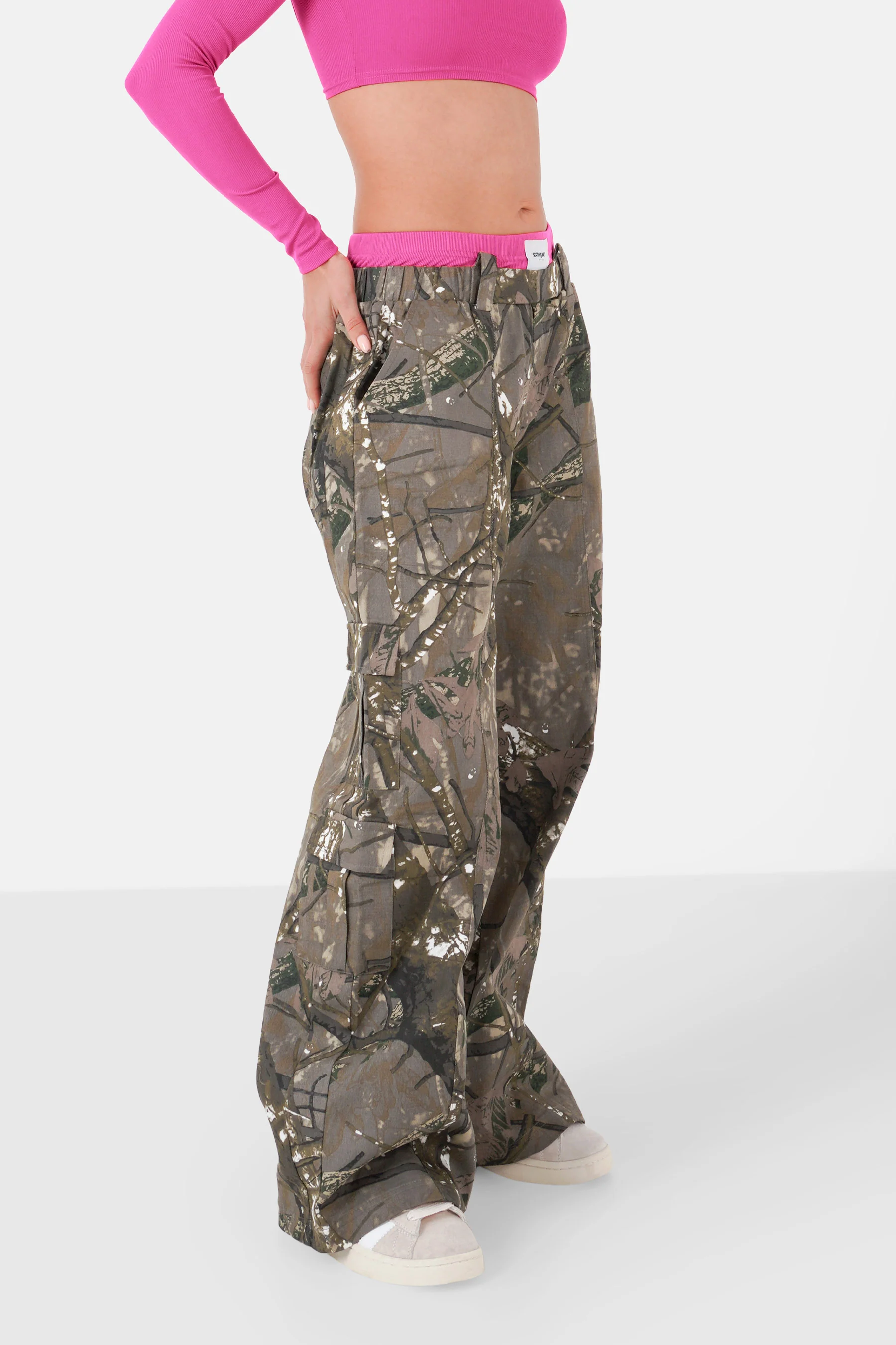 Pantalon cargo camouflage Vert kaki - Image 4