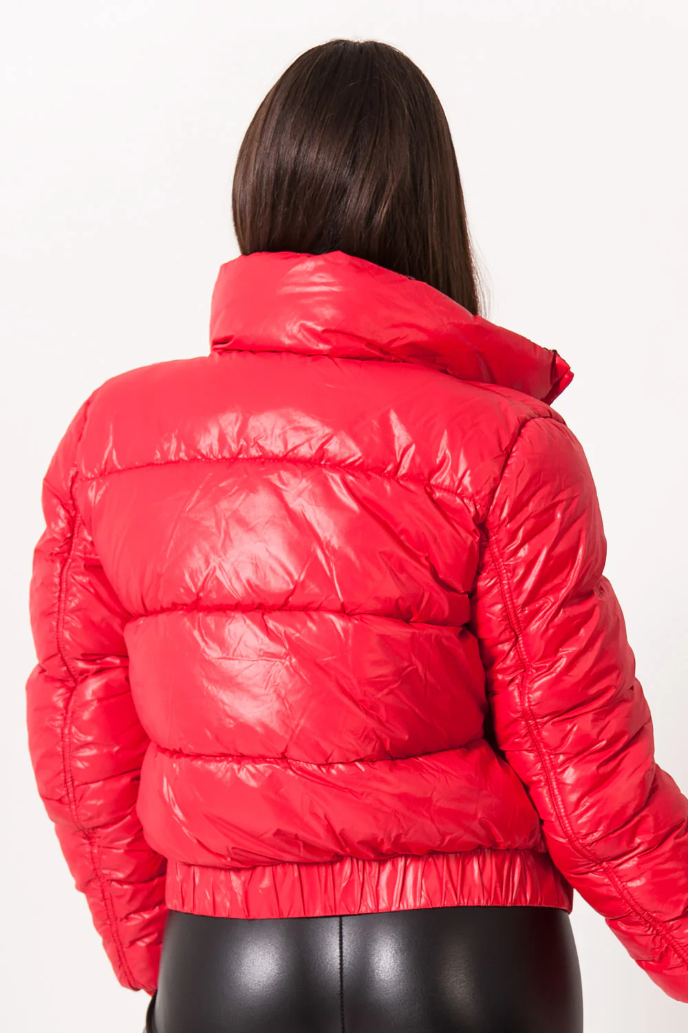Doudoune brillante compacte rouge - Image 5