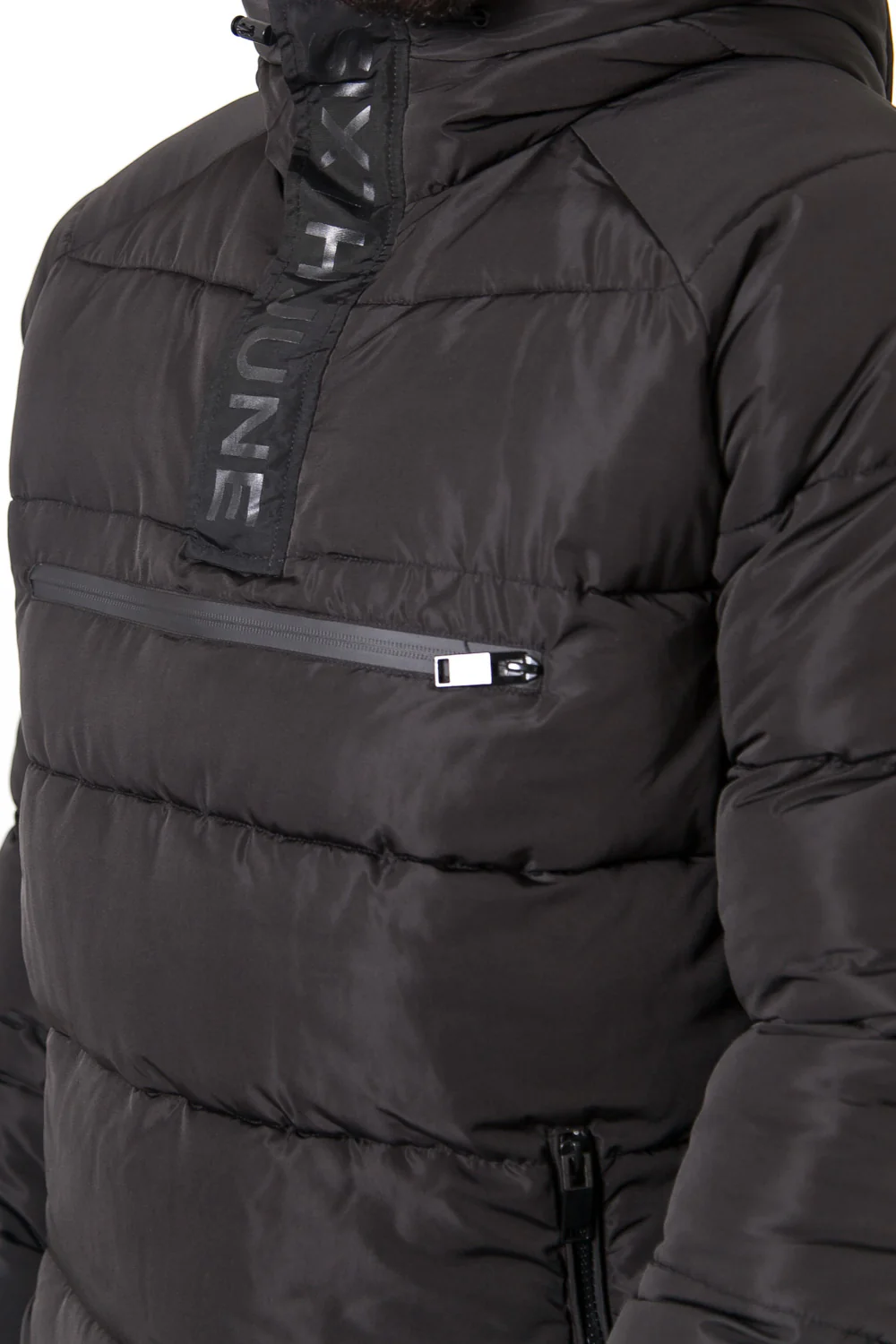 Doudoune enfilable capuche noir - Image 3