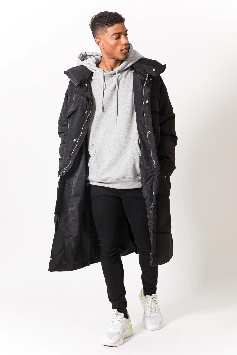 Doudoune extra oversize longue noir - Image 2