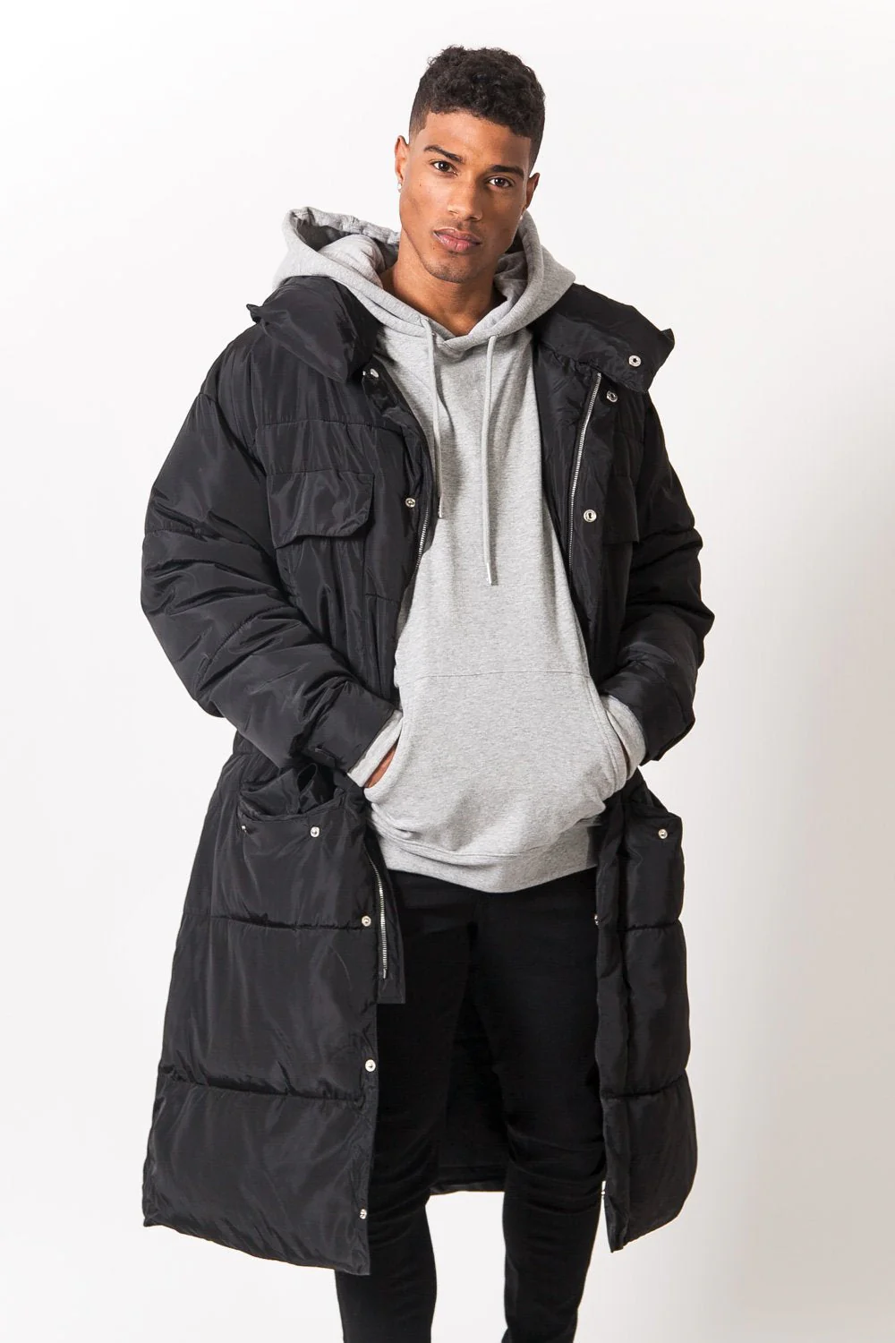 Doudoune extra oversize longue noir - Image 4