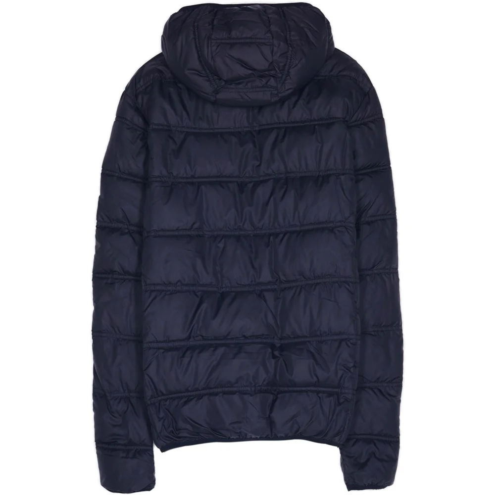 Doudoune fine capuche noir orange - Image 5