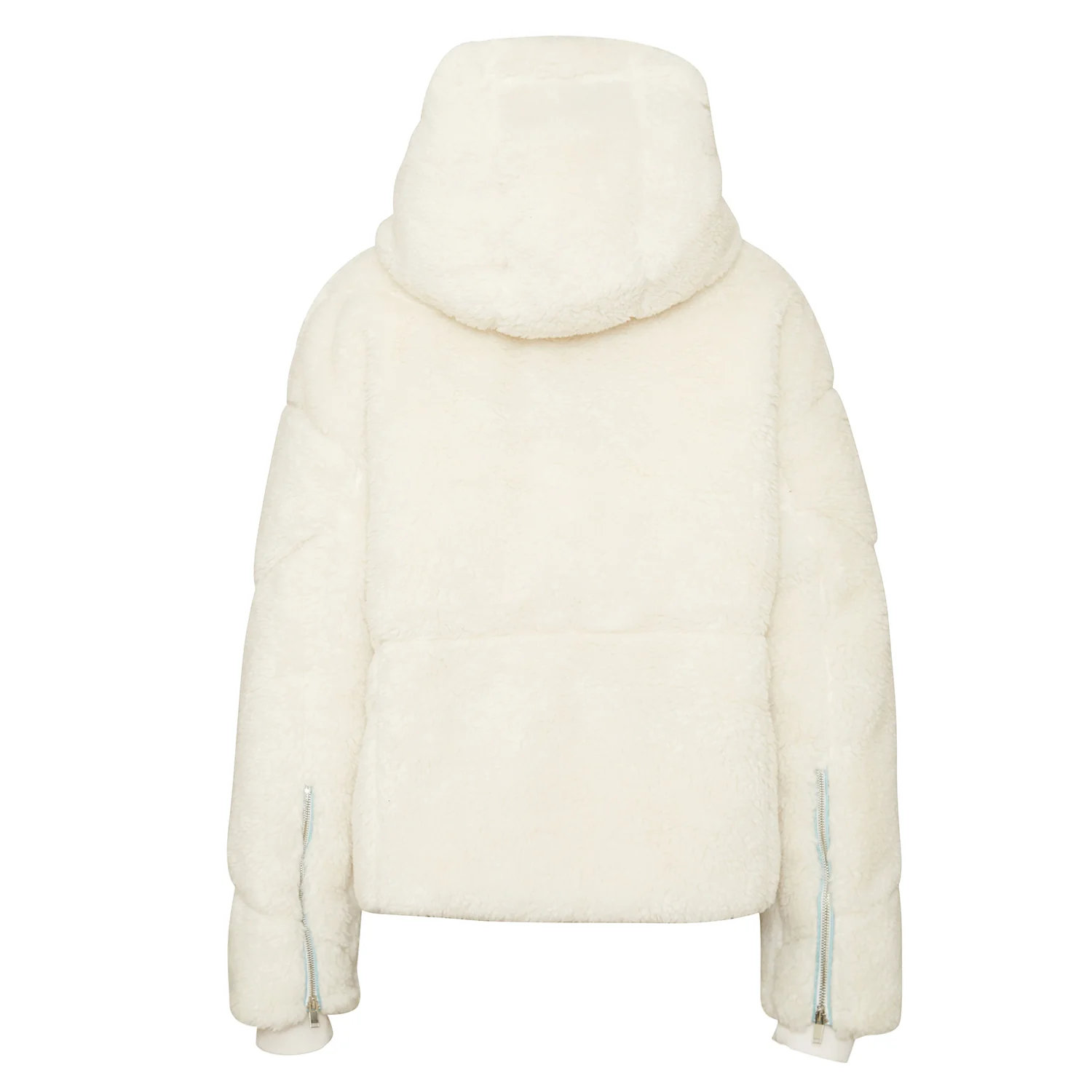 Veste oversize sherpa bicolore blanc cassé - Image 7