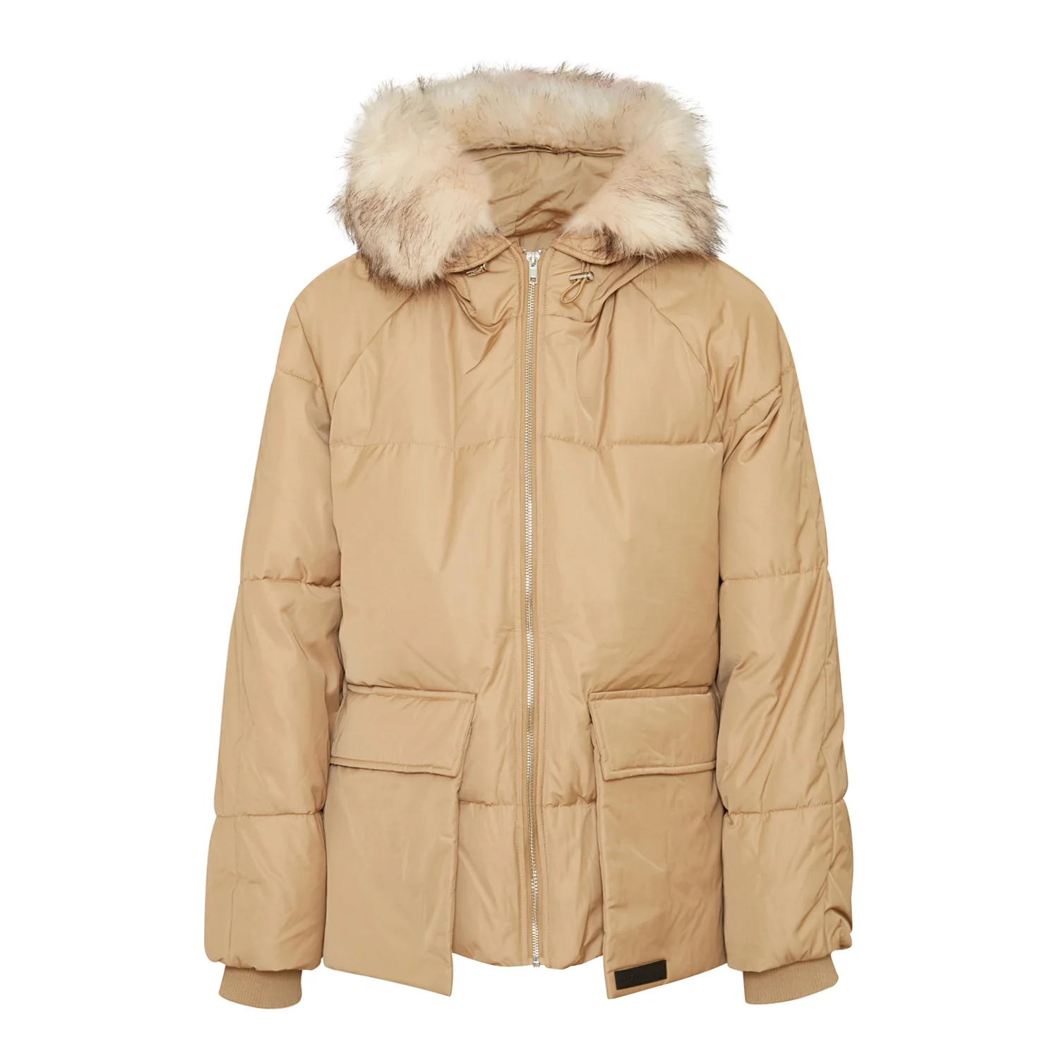 Doudoune oversize arrondi Beige
