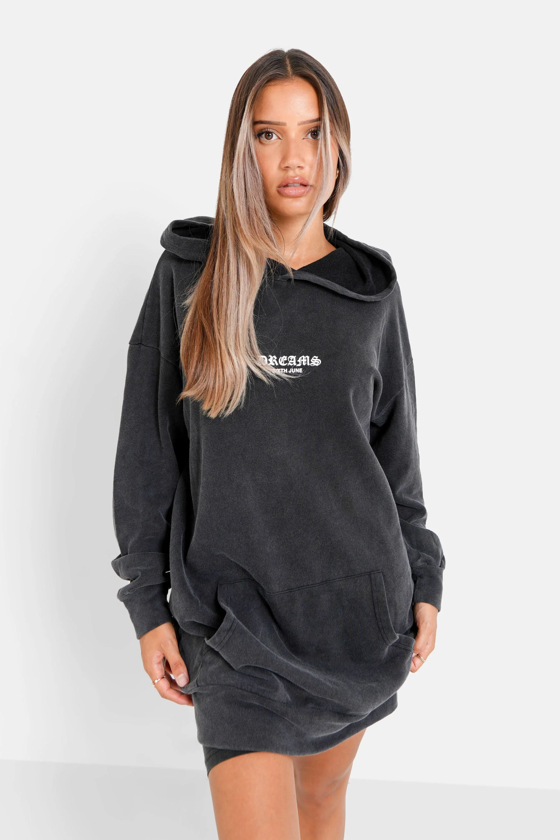 Robe capuche dreams Gris foncé - Image 5