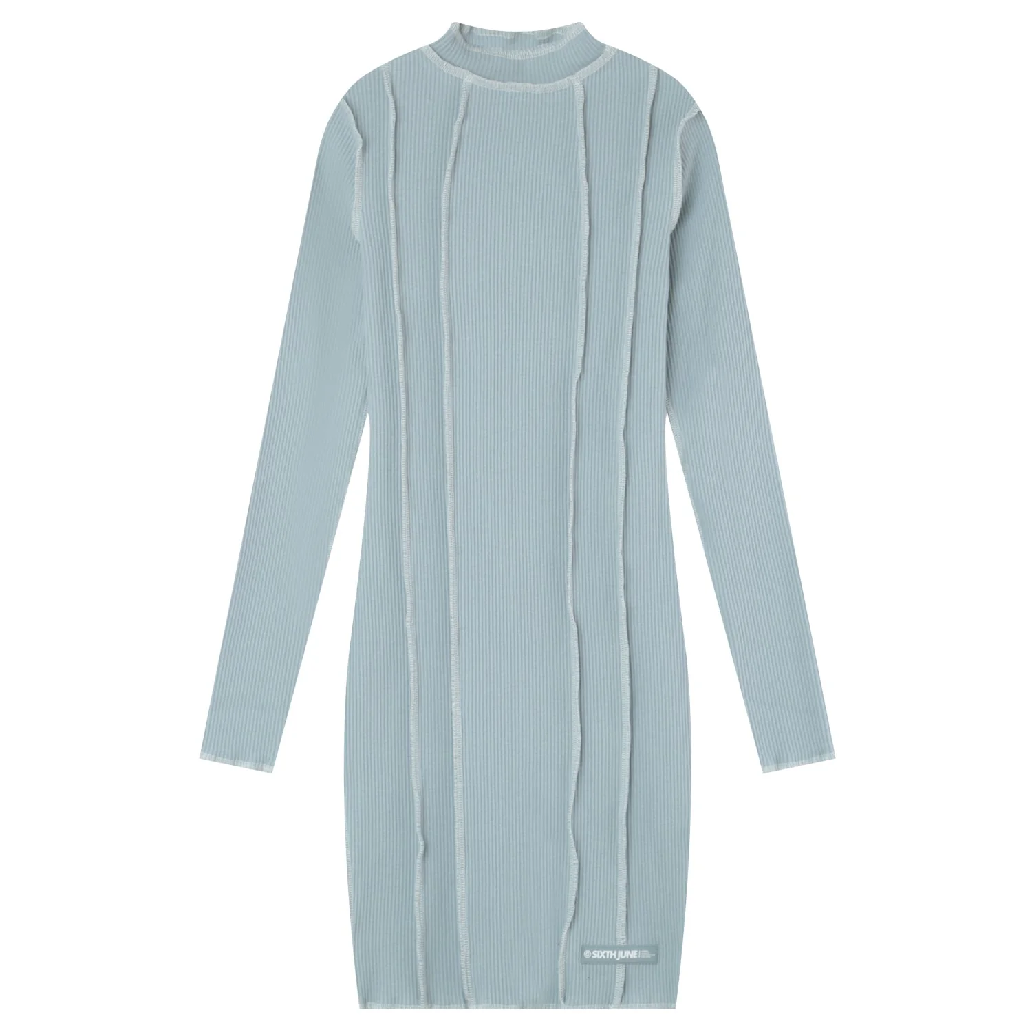 Robe couture surfilée Bleu - Image 6