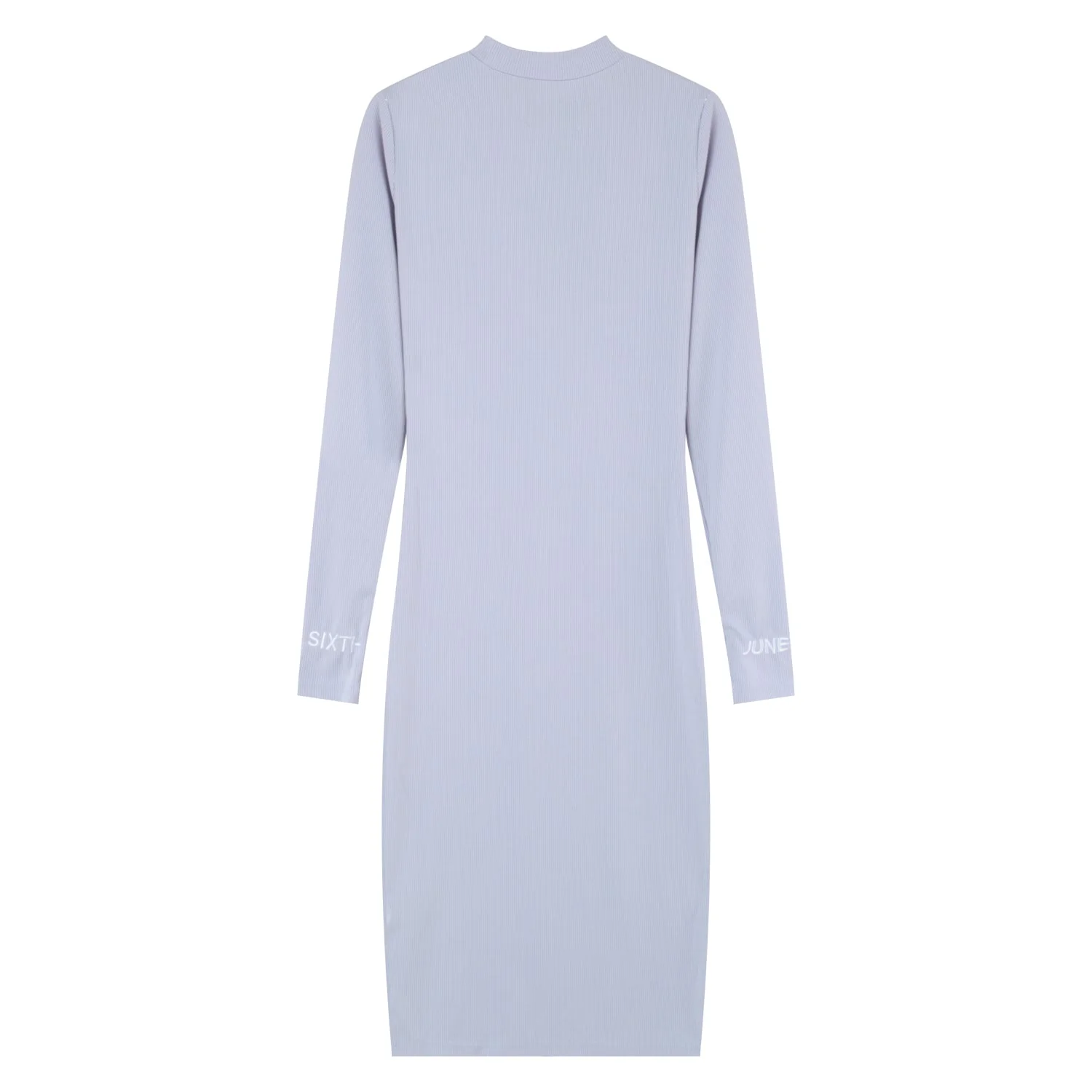 Robe côtelée manches longues Violet clair - Image 7