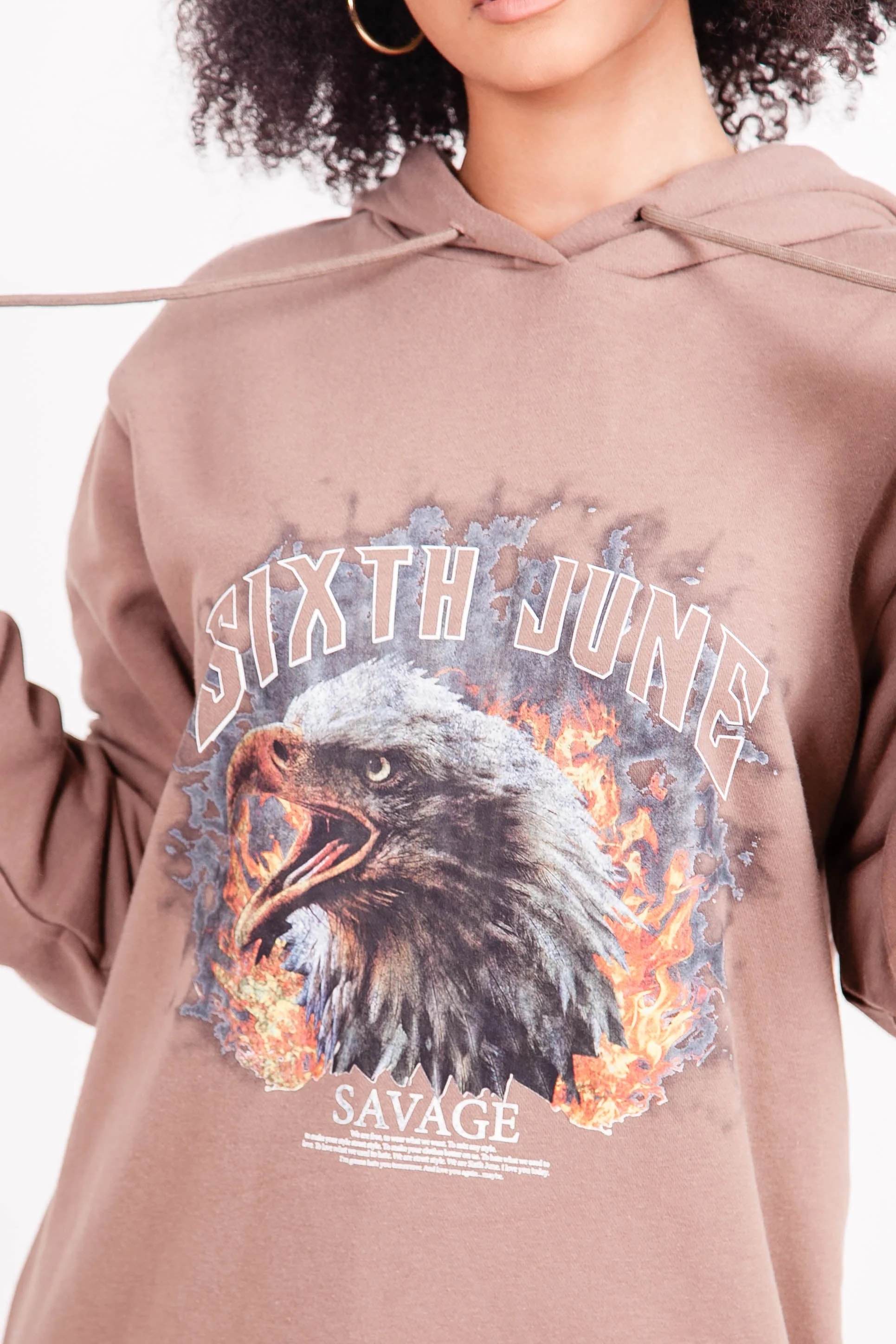 Robe sweat aigle savage Marron - Image 3