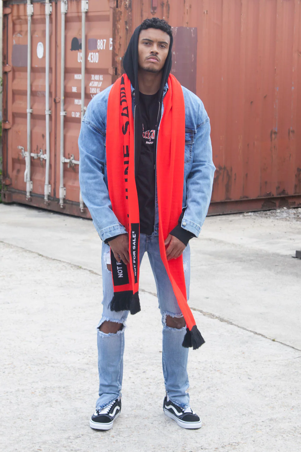 Echarpe oversize Fall Winter 2017 rouge - Image 3