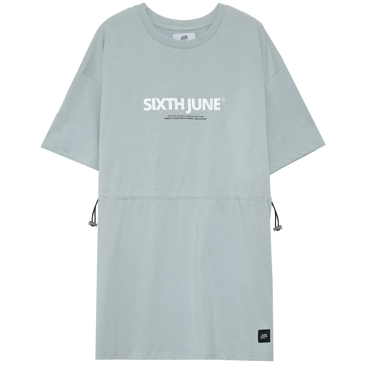 Robe courte élastique imprimé Vert clair - Image 6