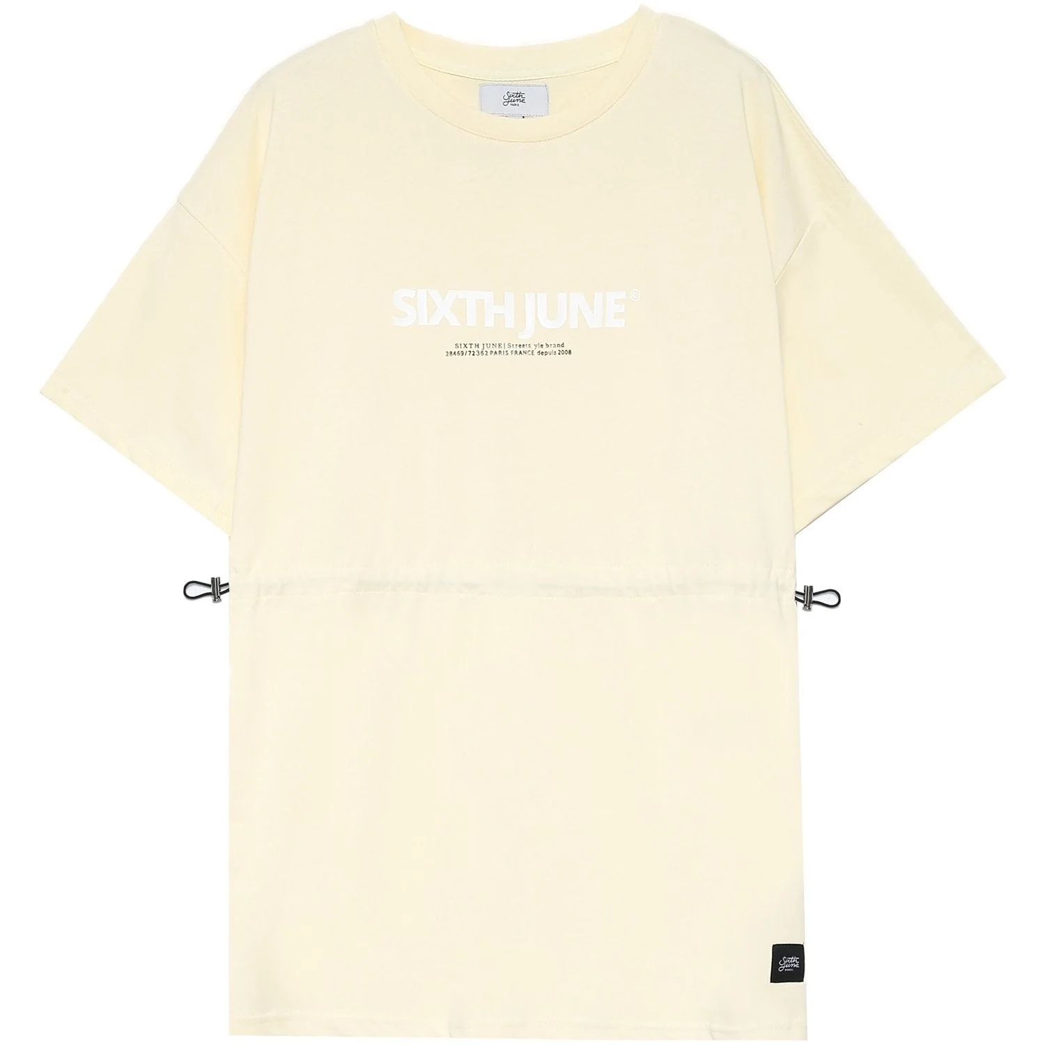 Robe courte élastique imprimé jaune - Image 2