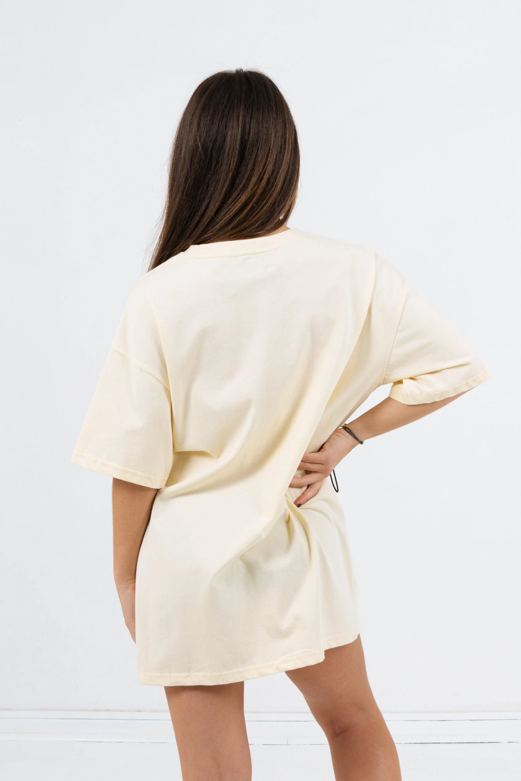 Robe courte élastique imprimé jaune - Image 4