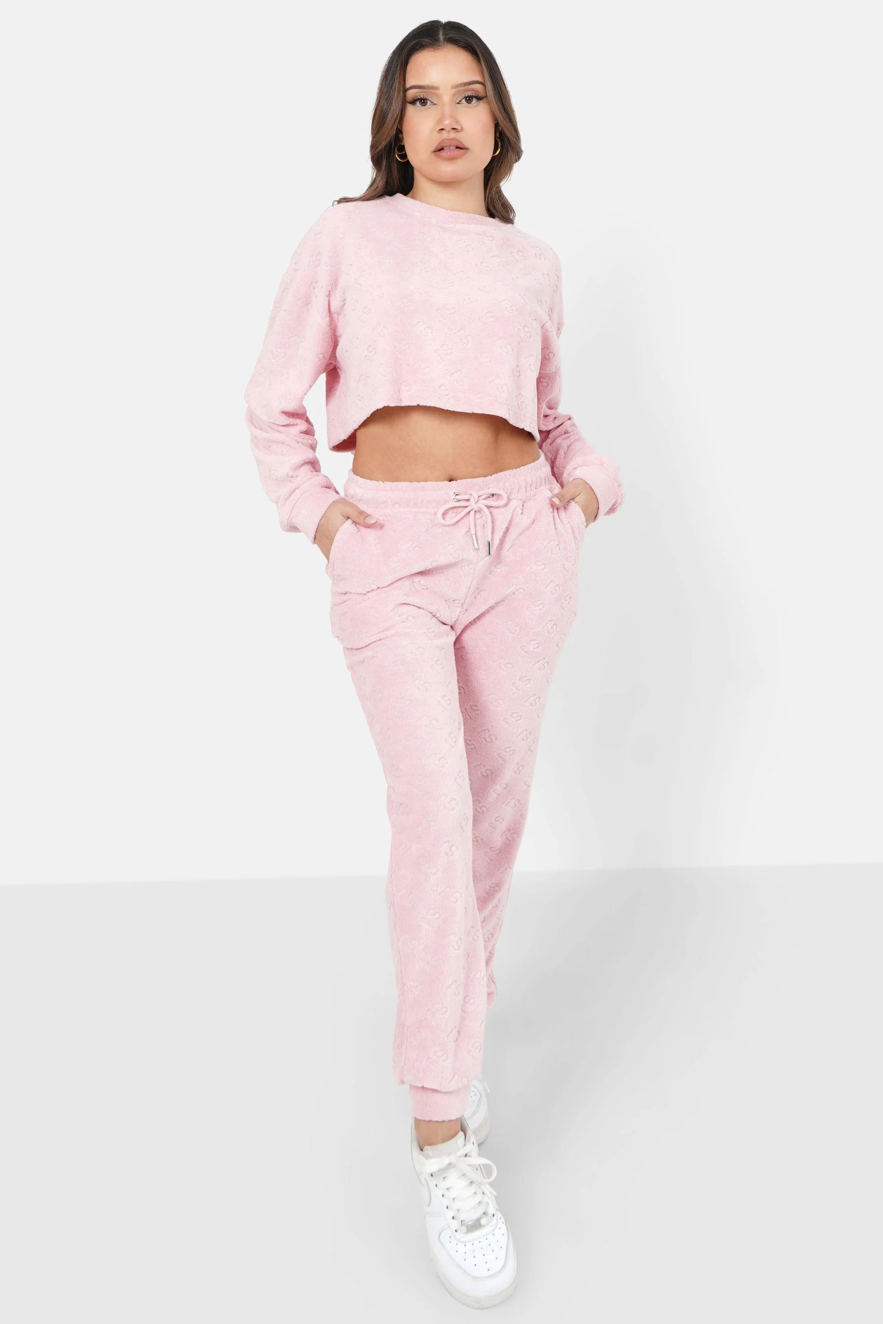 Jogging monogramme towel Rose - Image 2
