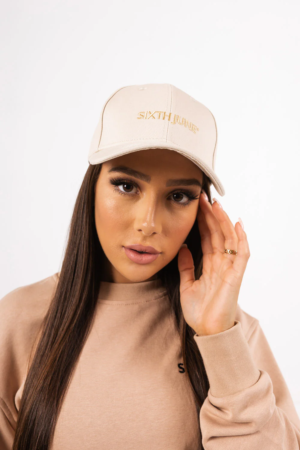 Casquette logo Sixth June Beige - Image 5