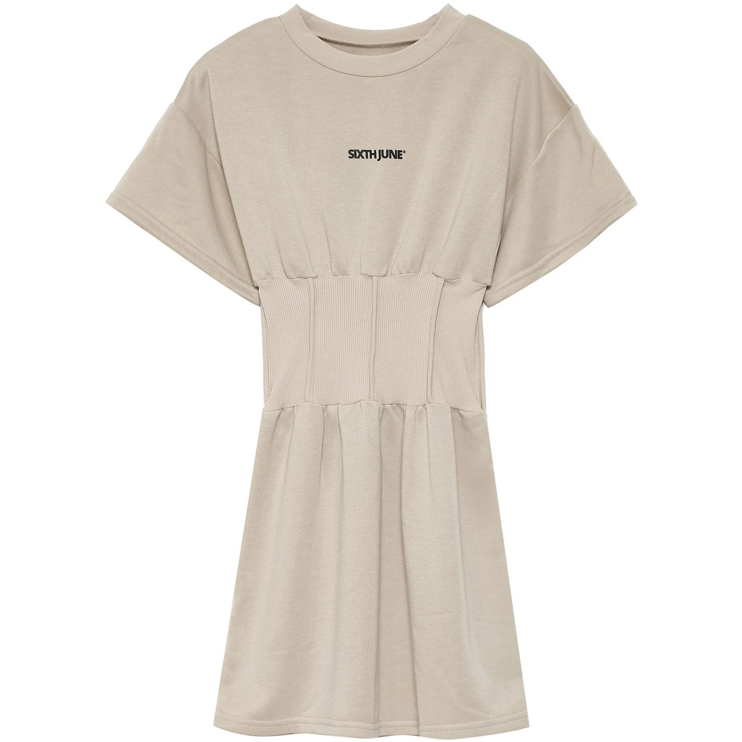 Robe t-shirt corset Beige - Image 6