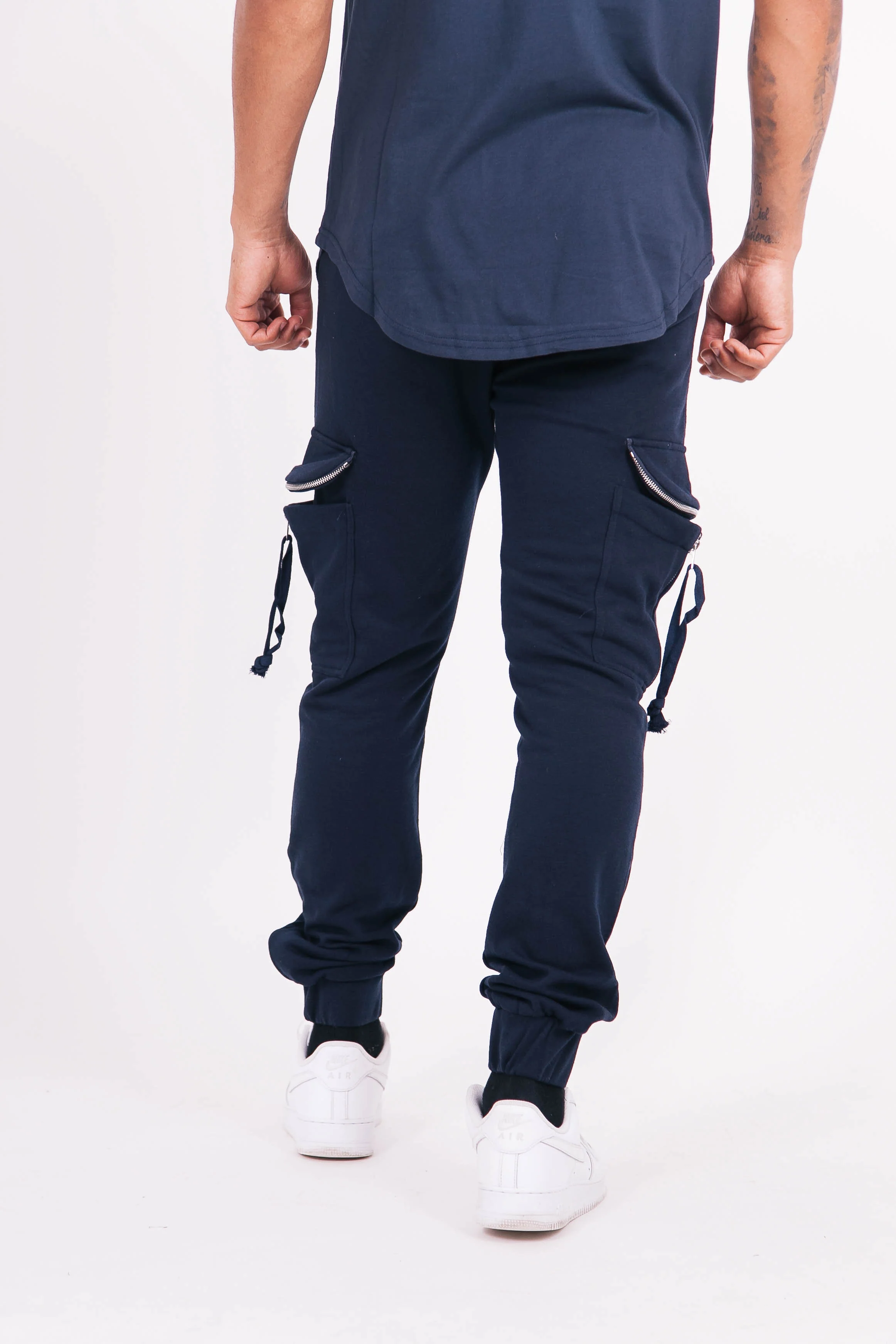 Jogging coton poches bleu marine - Image 5