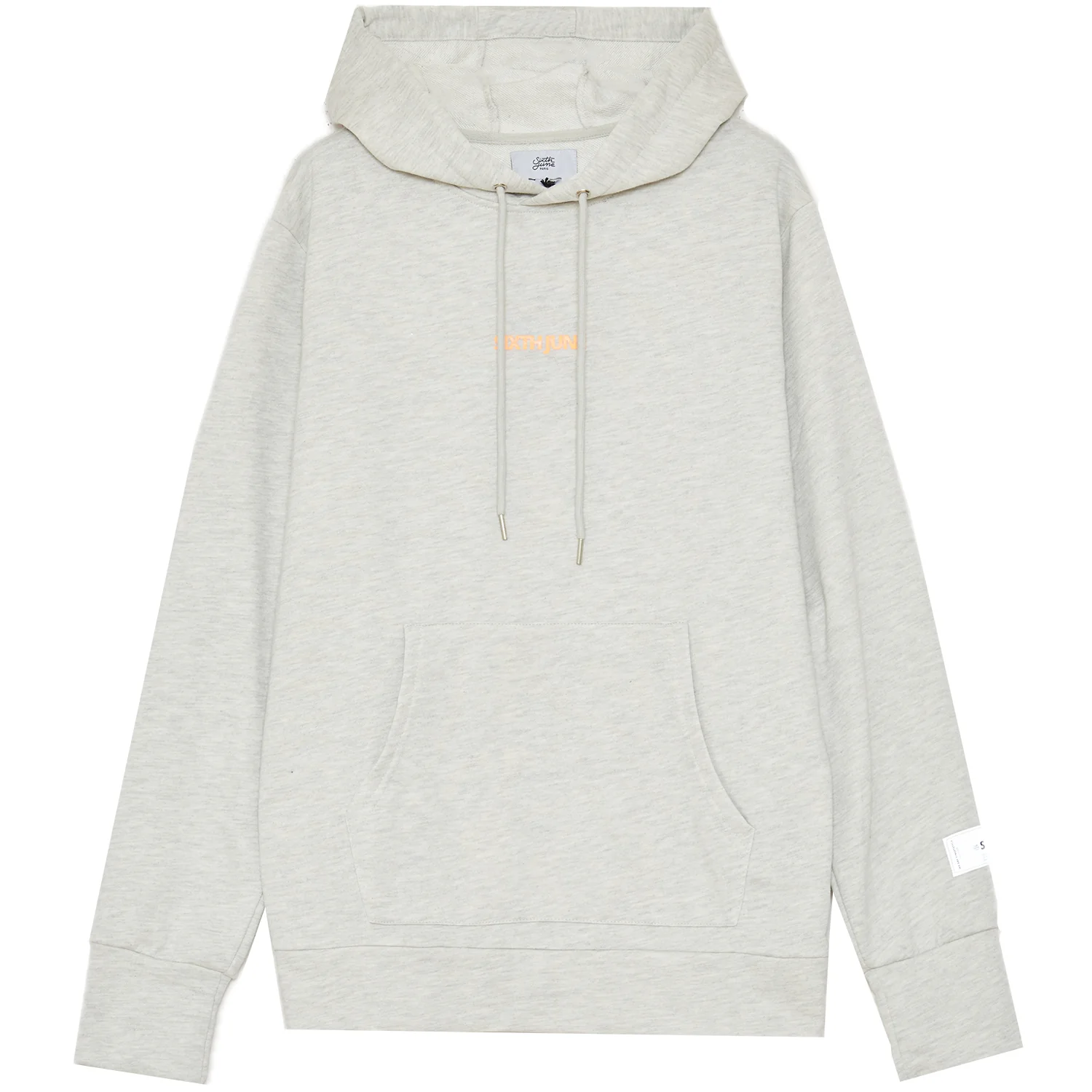 Sweat à capuche basique imprimé gris - Image 6