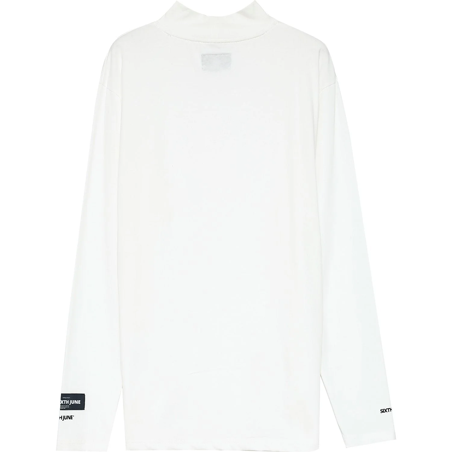 T-shirt col cheminée logo Blanc cassé - Image 7