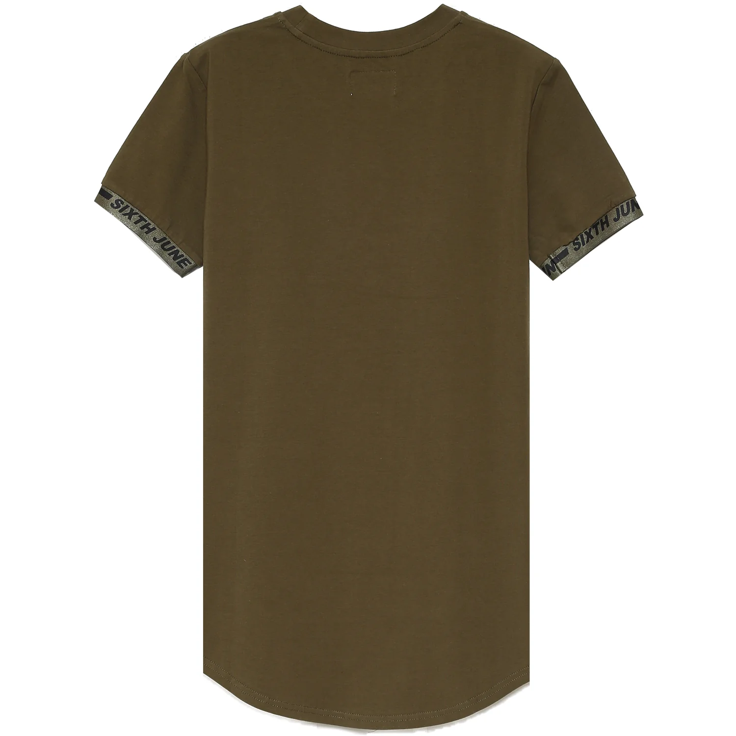 T-shirt logo coton manche vert kaki - Image 6