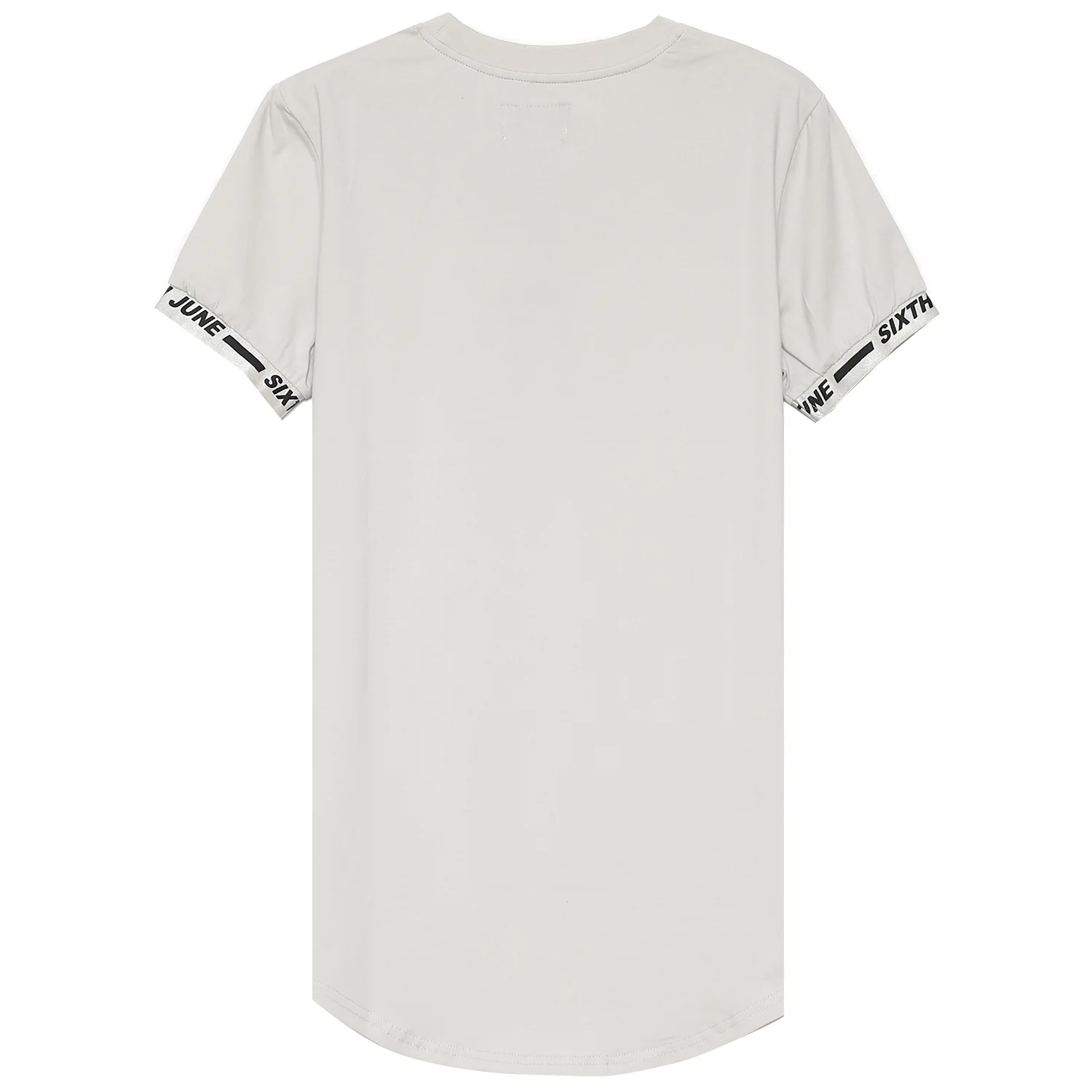 T-shirt logo coton manche taupe - Image 7