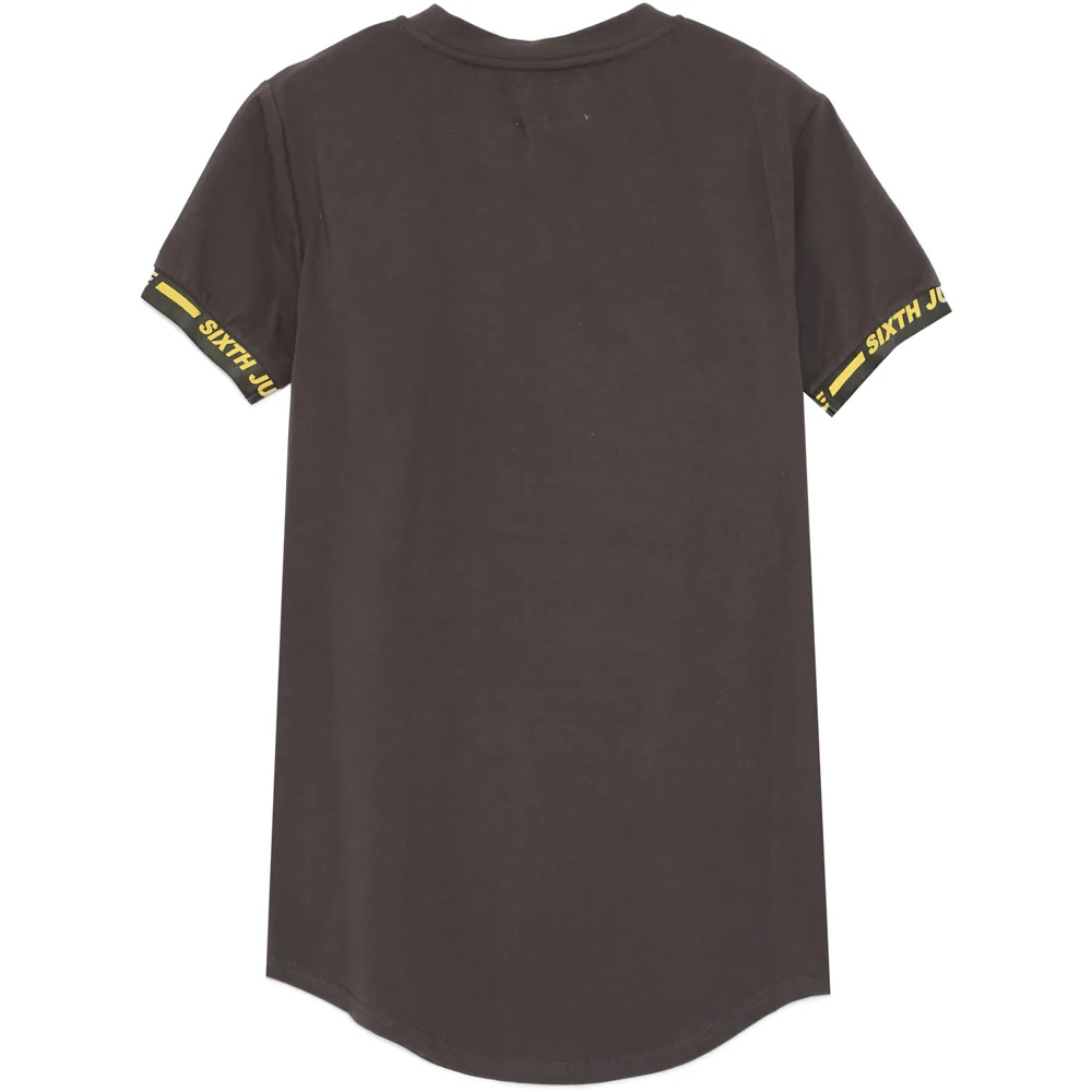 T-shirt logo coton manche Gris foncé - Image 6