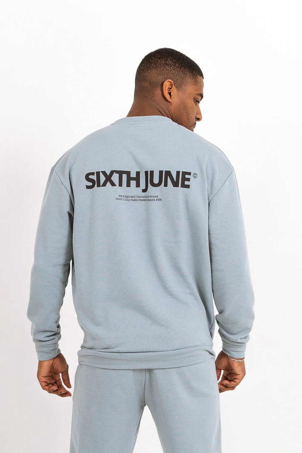Sweatshirt logo confort Bleu - Image 5