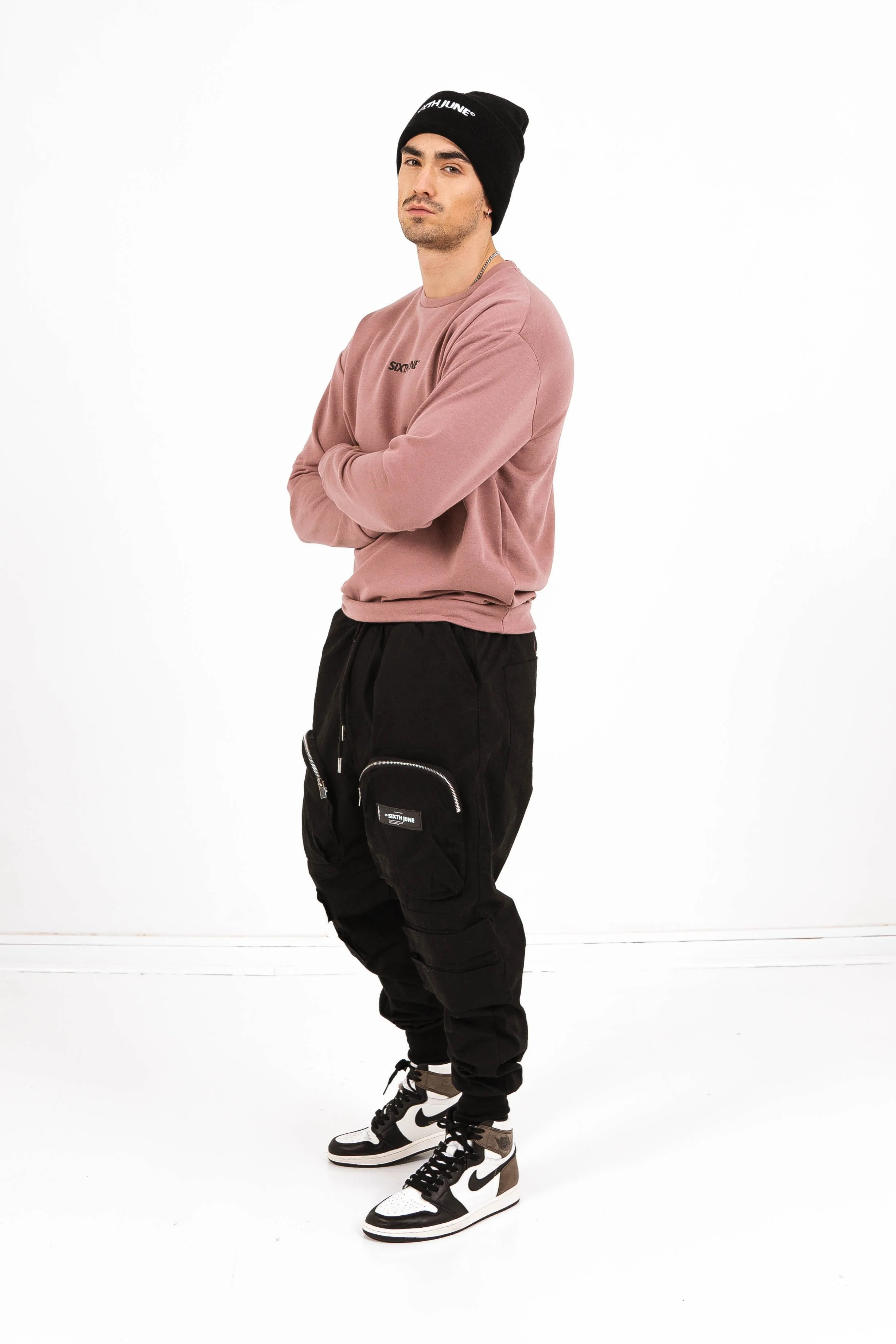 Sweatshirt logo coton Rose foncé - Image 2