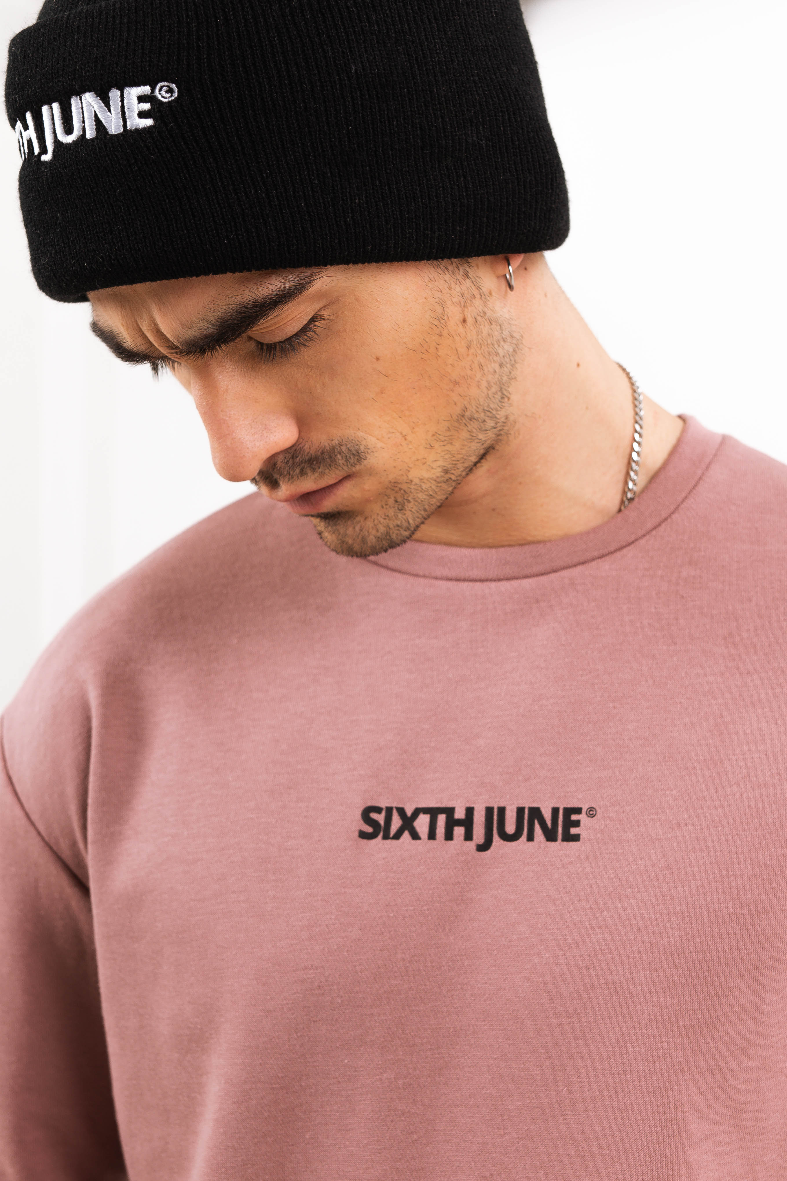 Sweatshirt logo coton Rose foncé - Image 3