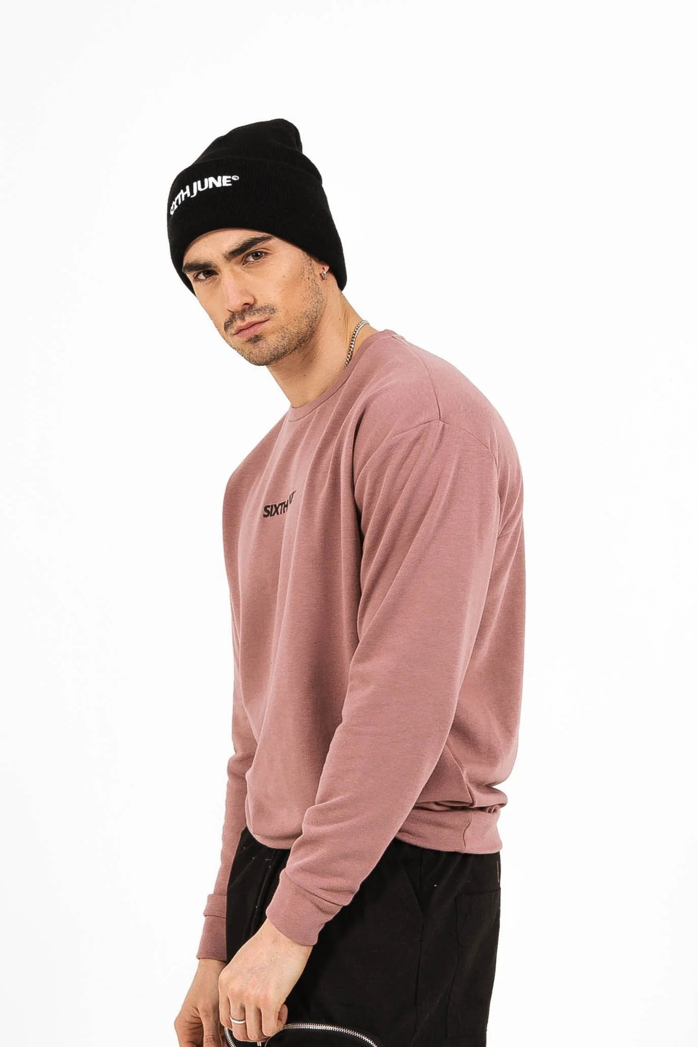 Sweatshirt logo coton Rose foncé - Image 4