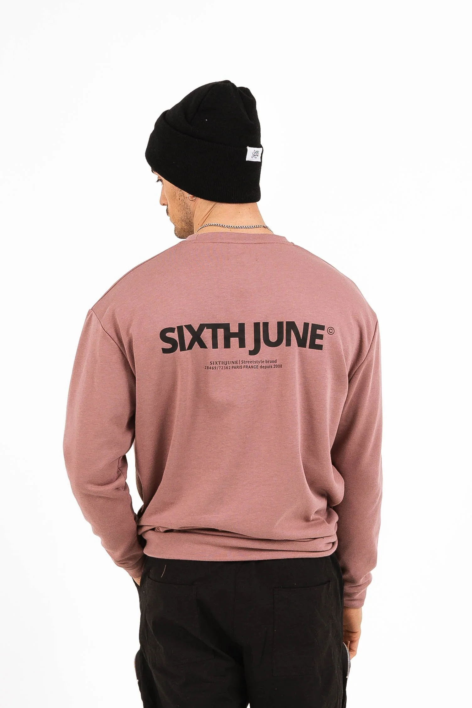 Sweatshirt logo coton Rose foncé - Image 5