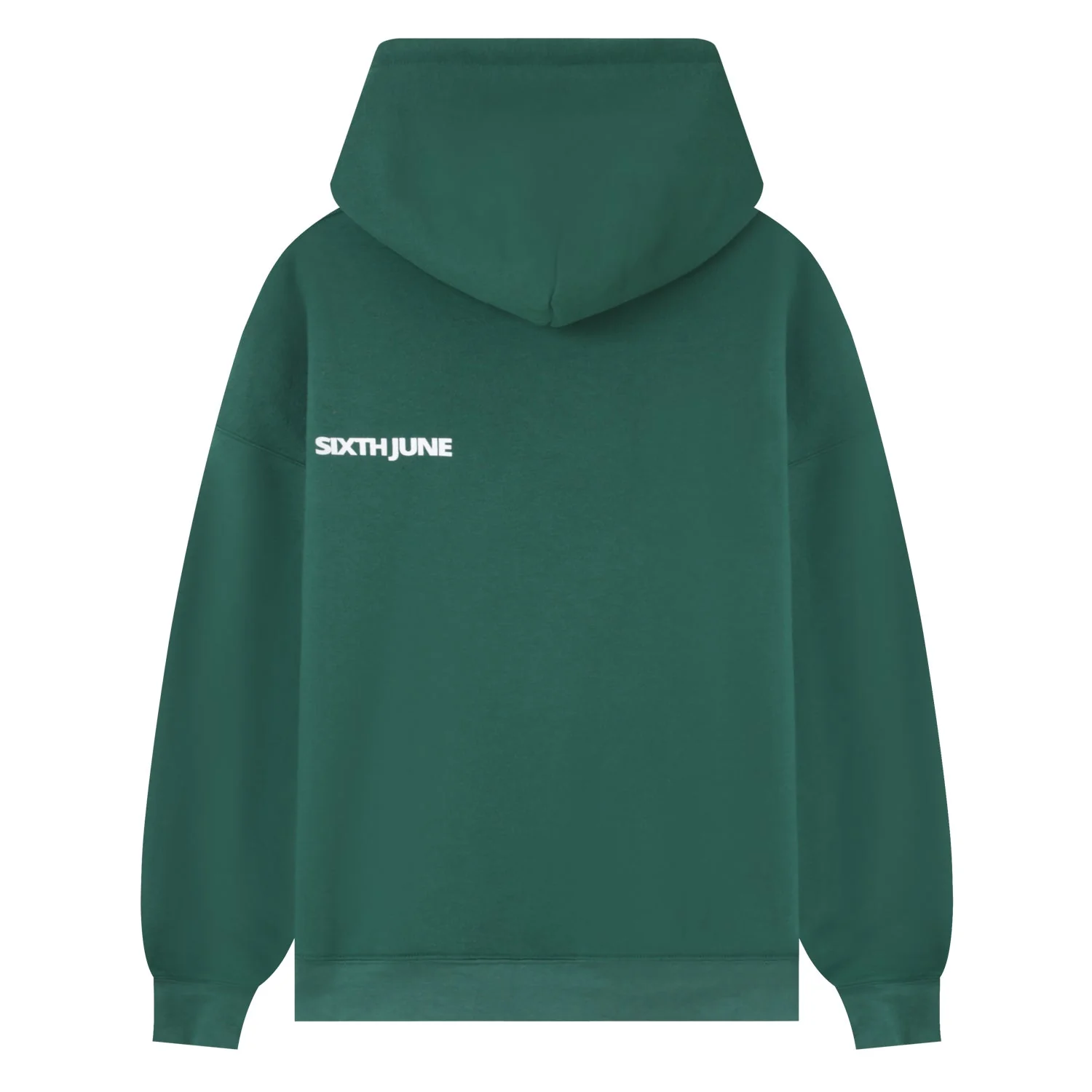 Sweat capuche oversize logo décalé Vert foncé - Image 8