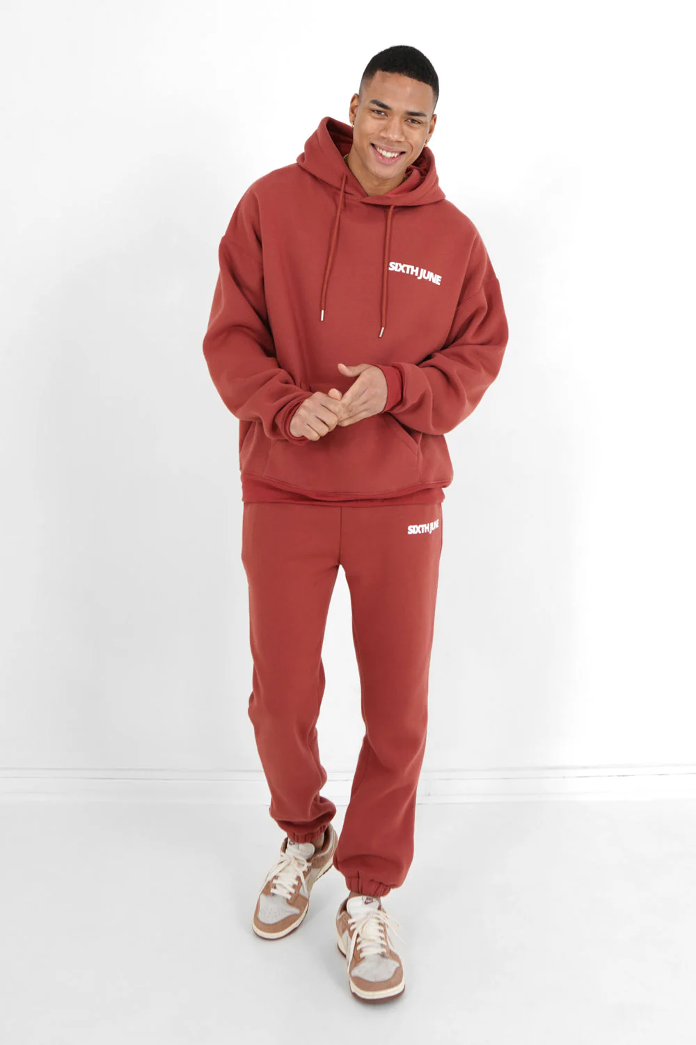Jogging molletonné logo Rouge foncé - Image 2