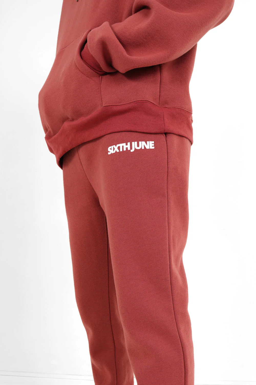 Jogging molletonné logo Rouge foncé - Image 3