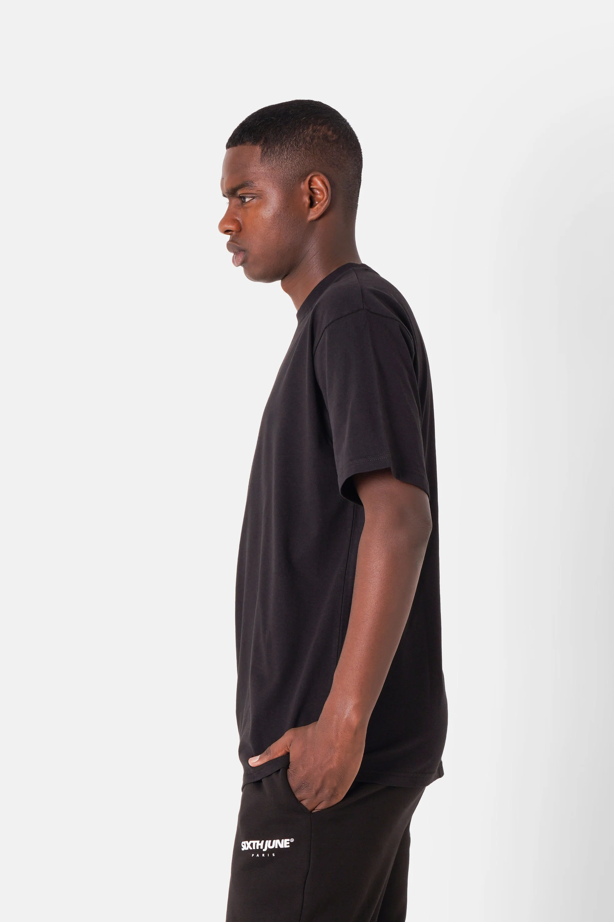 T-shirt essentiel print logo Noir - Image 4