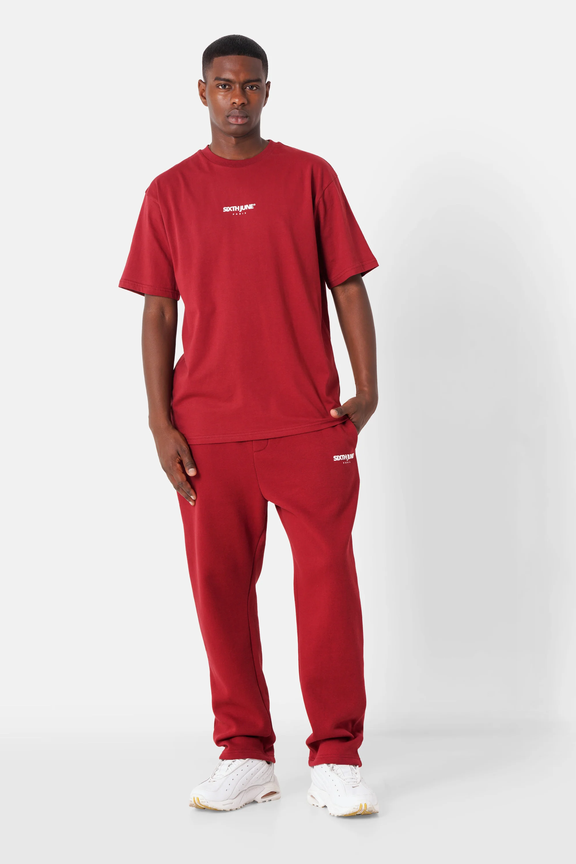 T-shirt essentiel print logo Rouge bordeaux - Image 2