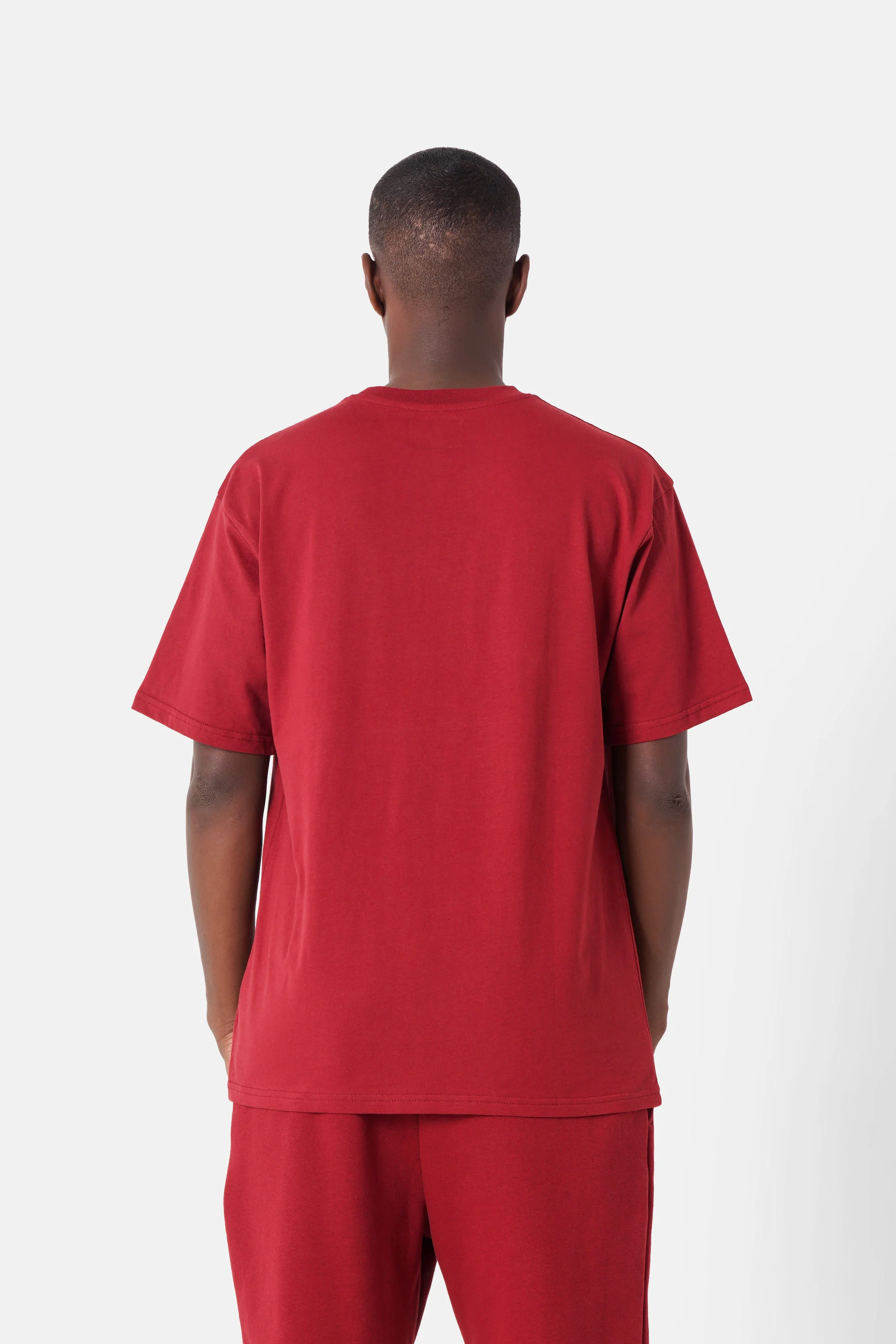 T-shirt essentiel print logo Rouge bordeaux - Image 5