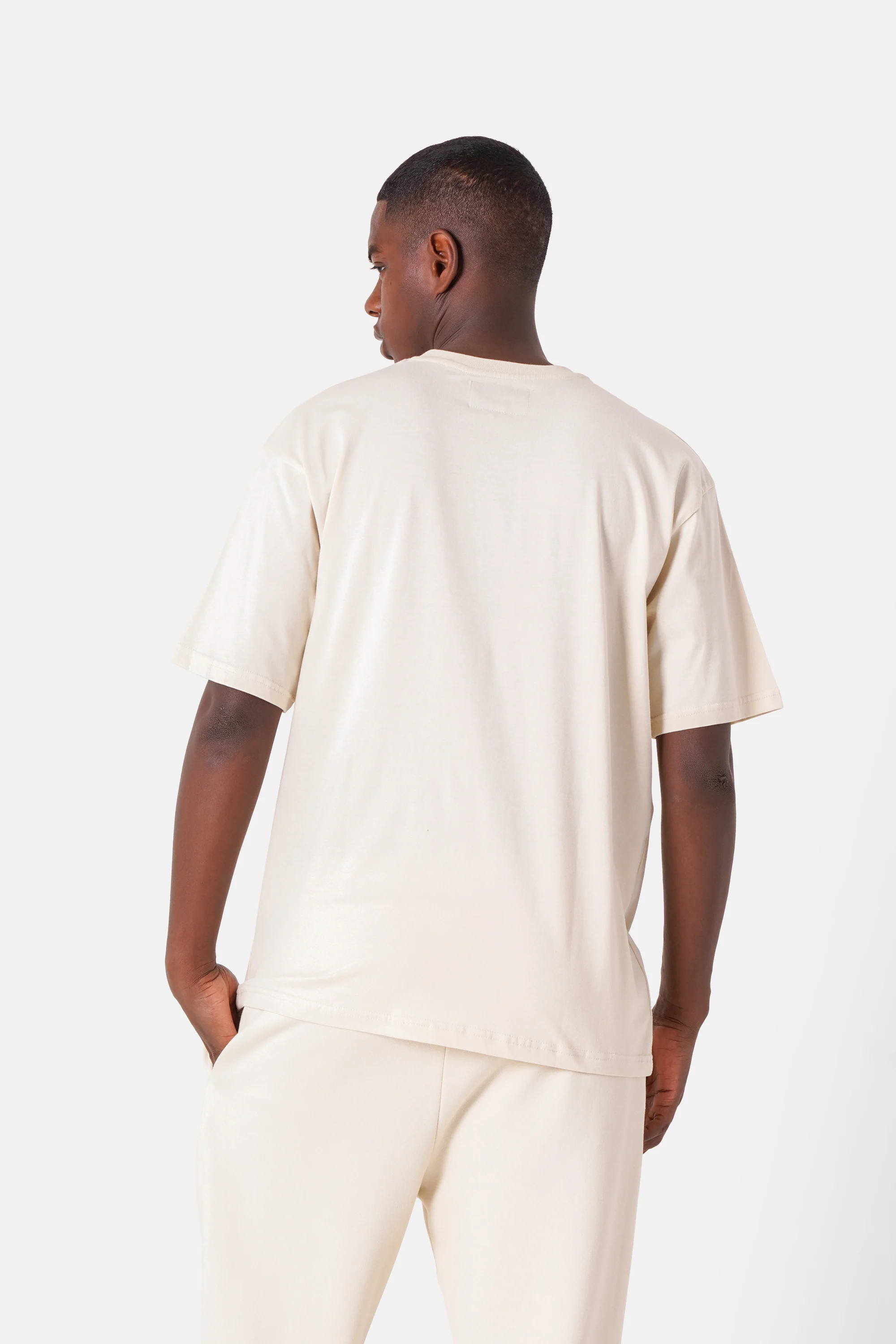 T-shirt essentiel print logo Beige clair - Image 5