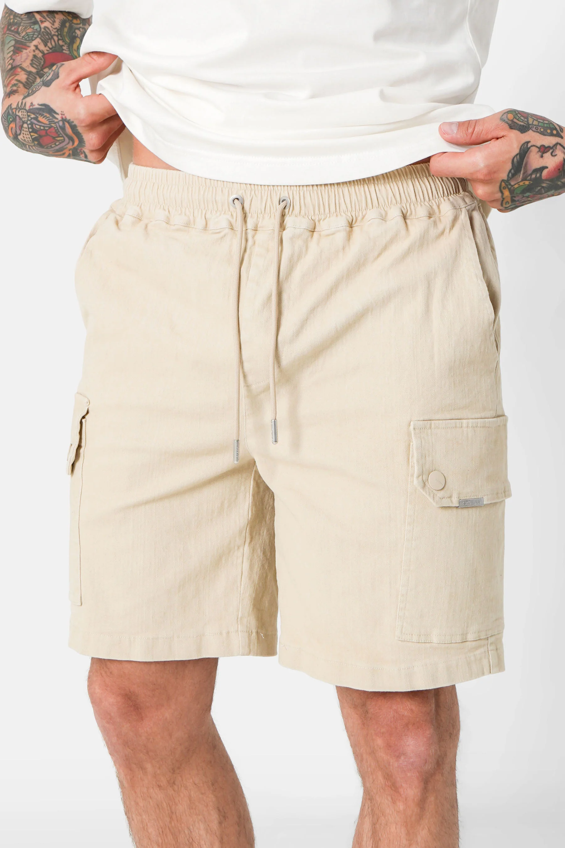 Short cargo cordon Beige - Image 4