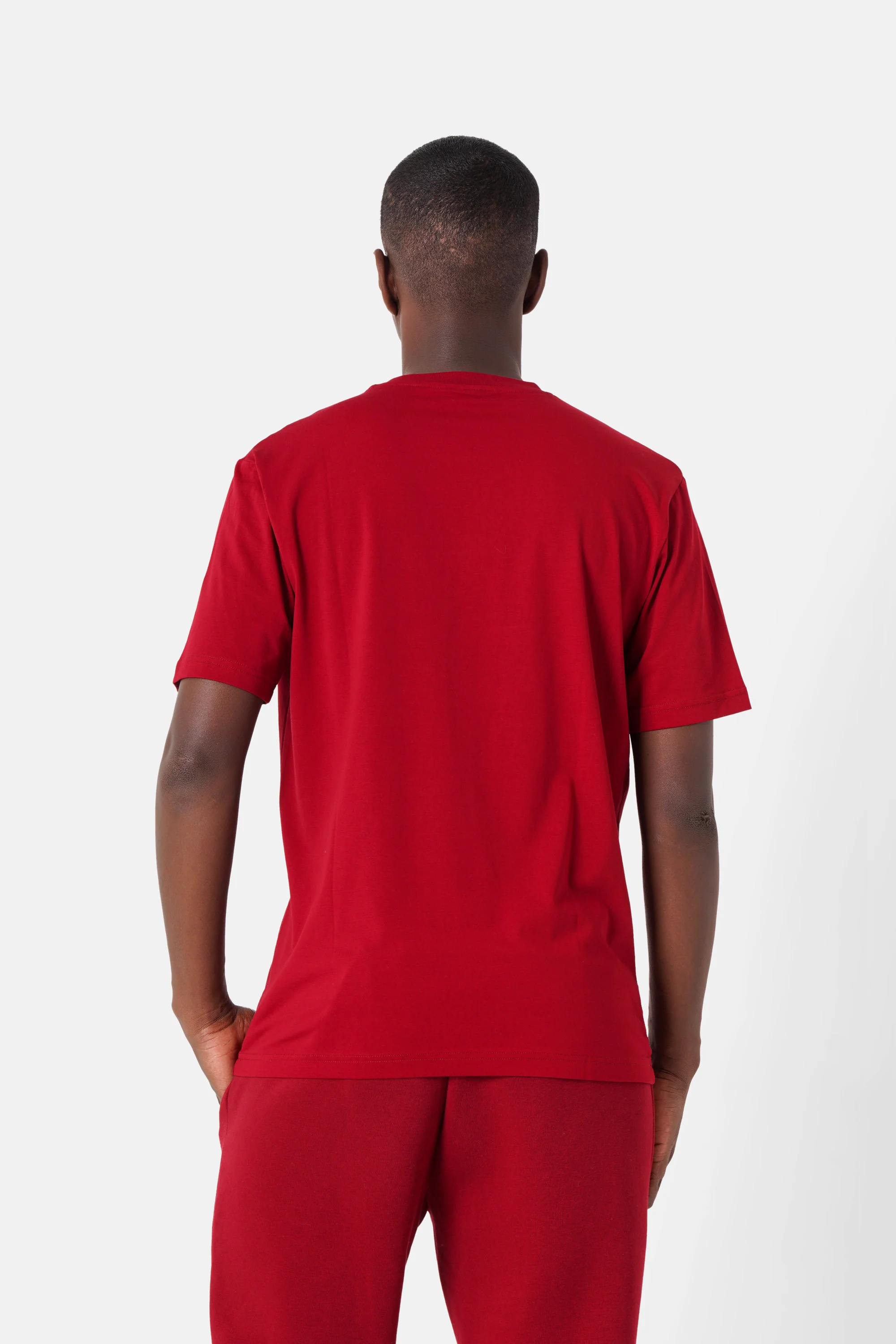 T-shirt logo brodé Paris Rouge bordeaux - Image 5